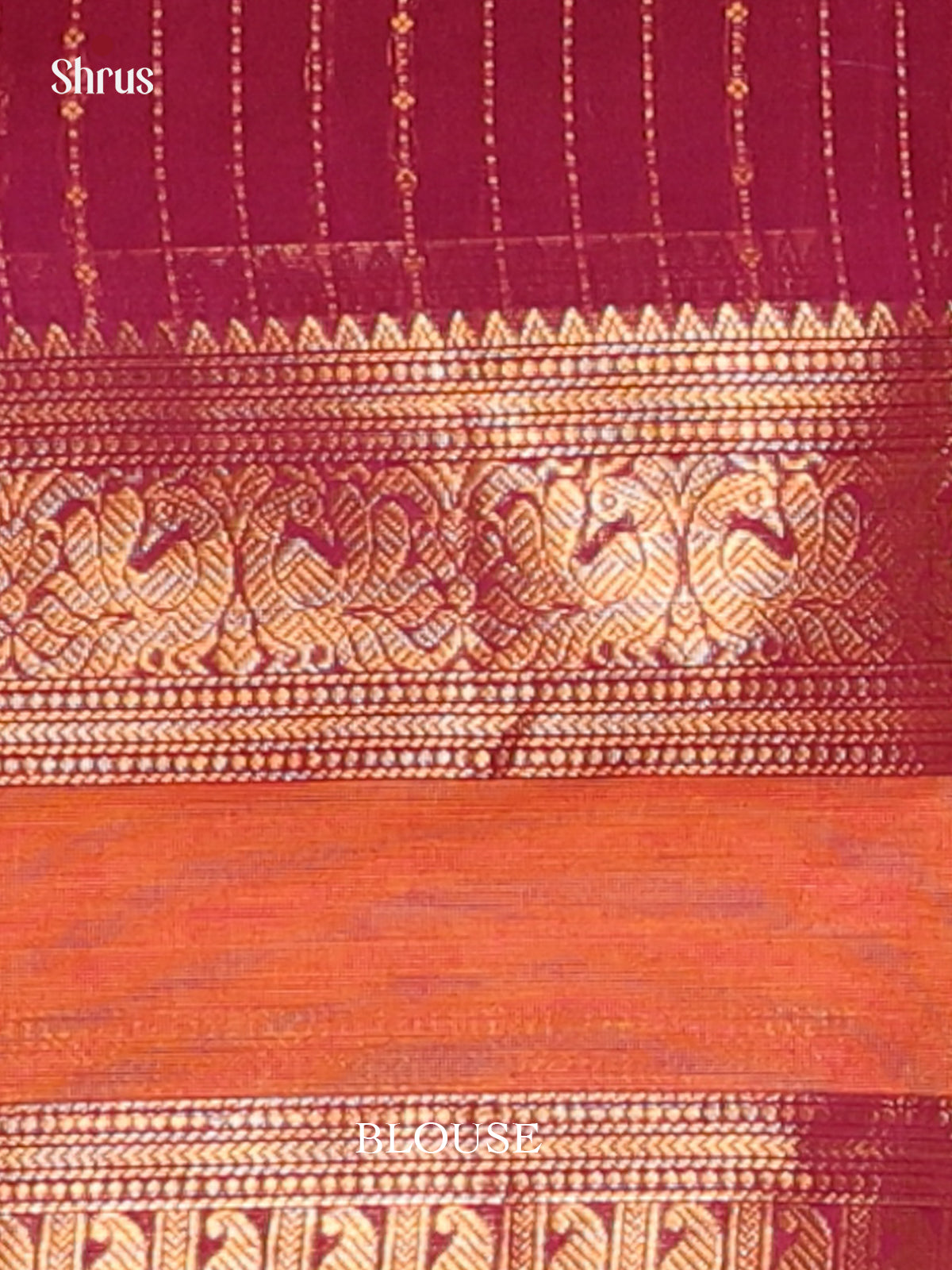 Purple & Orange - Chettinad Cotton Saree - Shop on Shrus.com