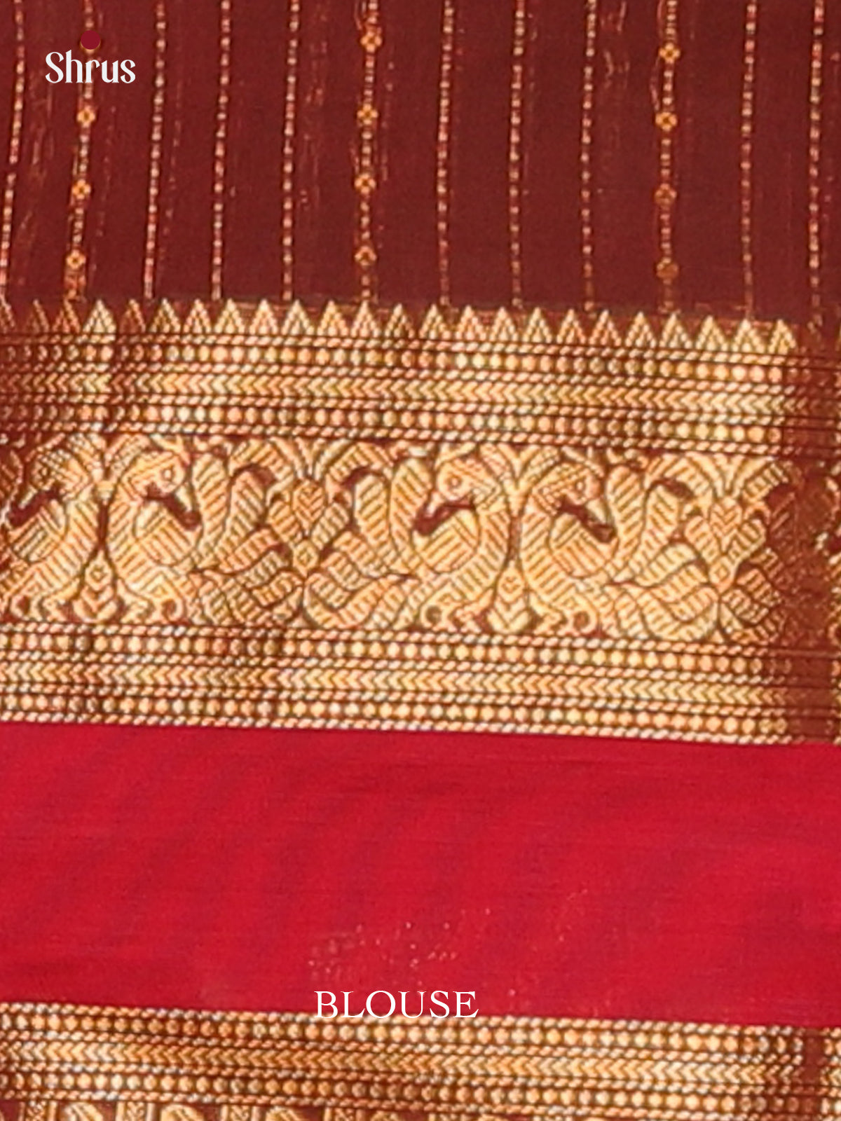 Brown & Red - Chettinad Cotton Saree - Shop on Shrus.com