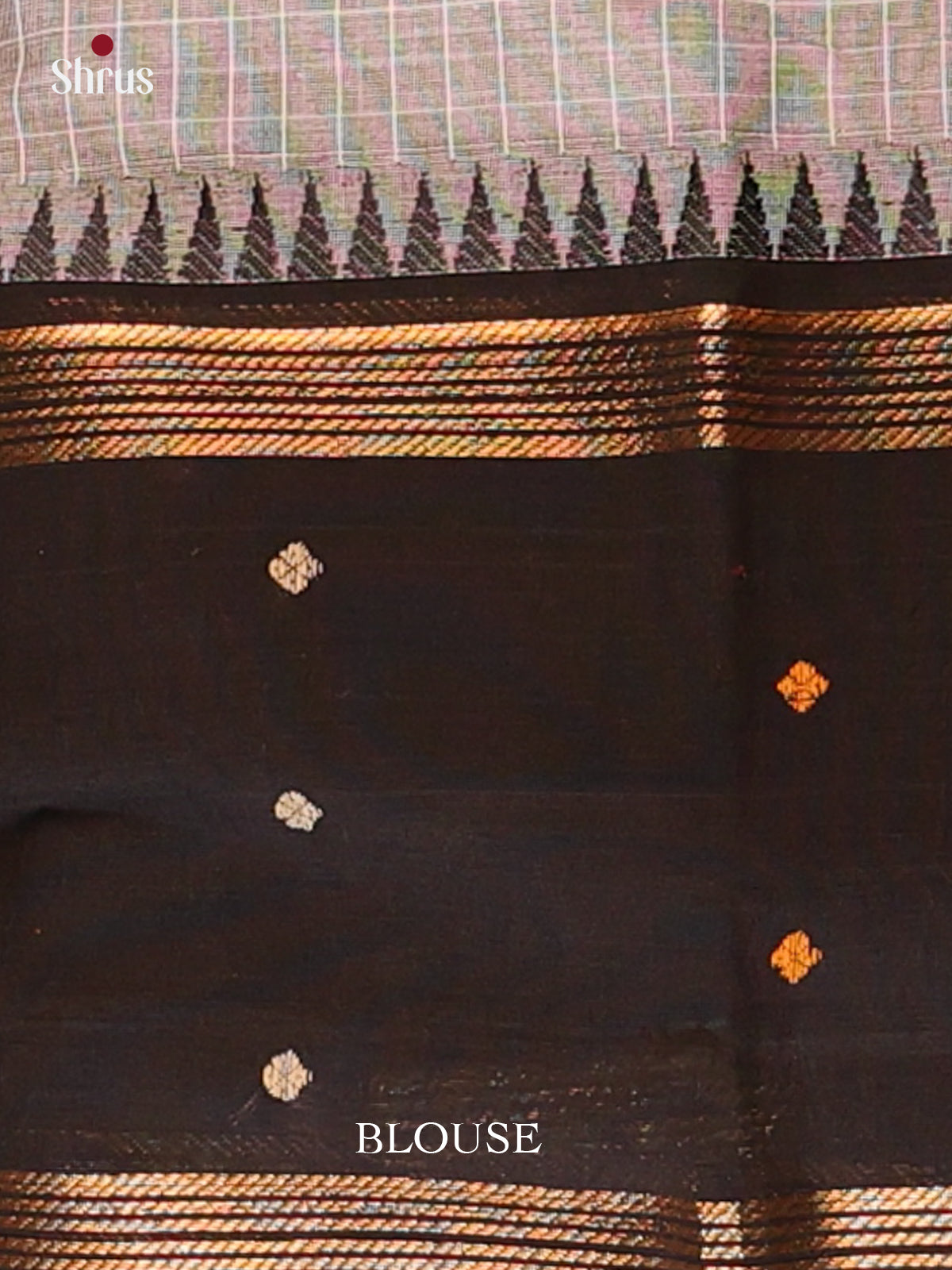 Grey & Black - Chettinad Cotton Saree - Shop on Shrus.com