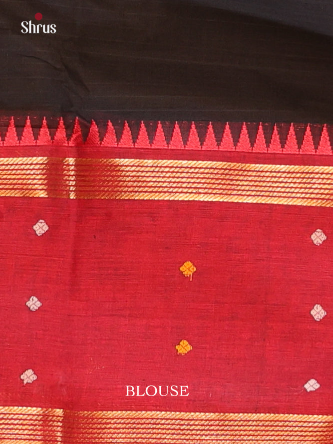 Black & Red - Chettinad Cotton Saree - Shop on Shrus.com