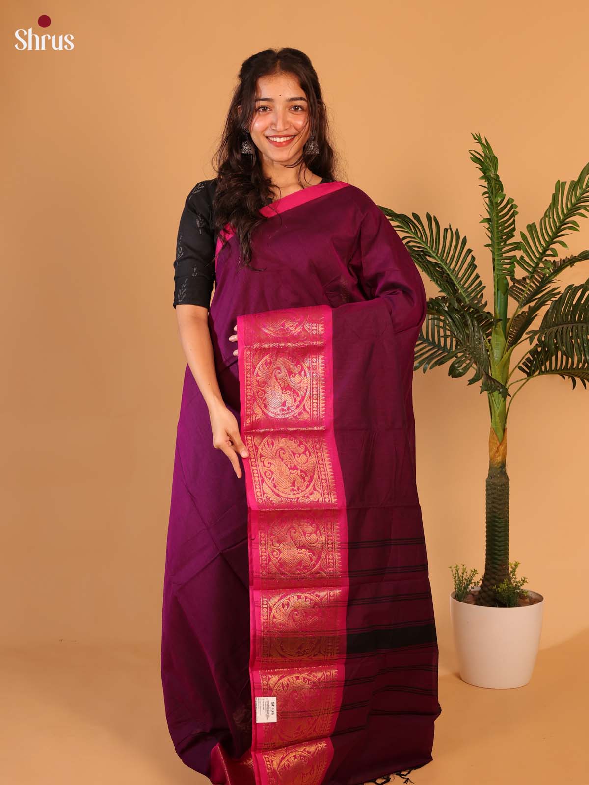 CKS13145 - Chettinad Mix Cotton-Without Blouse Saree - Shop on Shrus.com