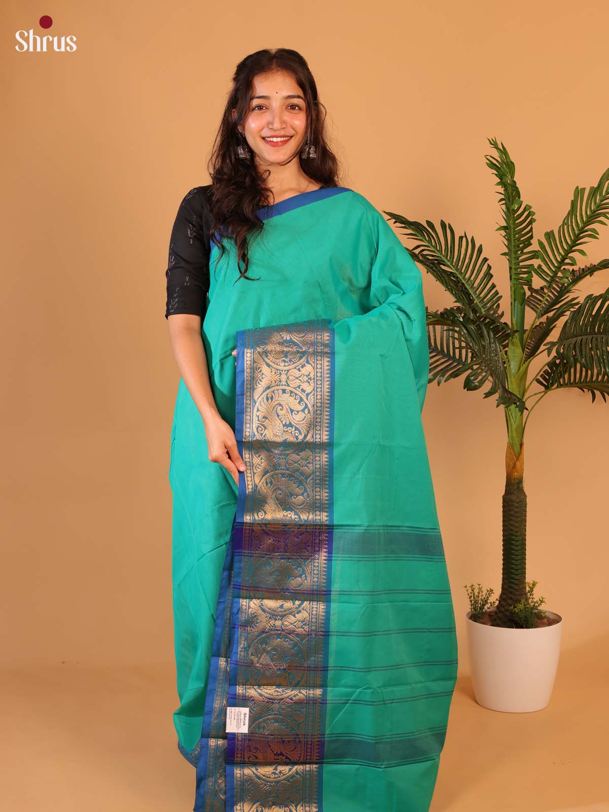 CKS13150 - Chettinad Mix Cotton-Without Blouse Saree - Shop on Shrus.com