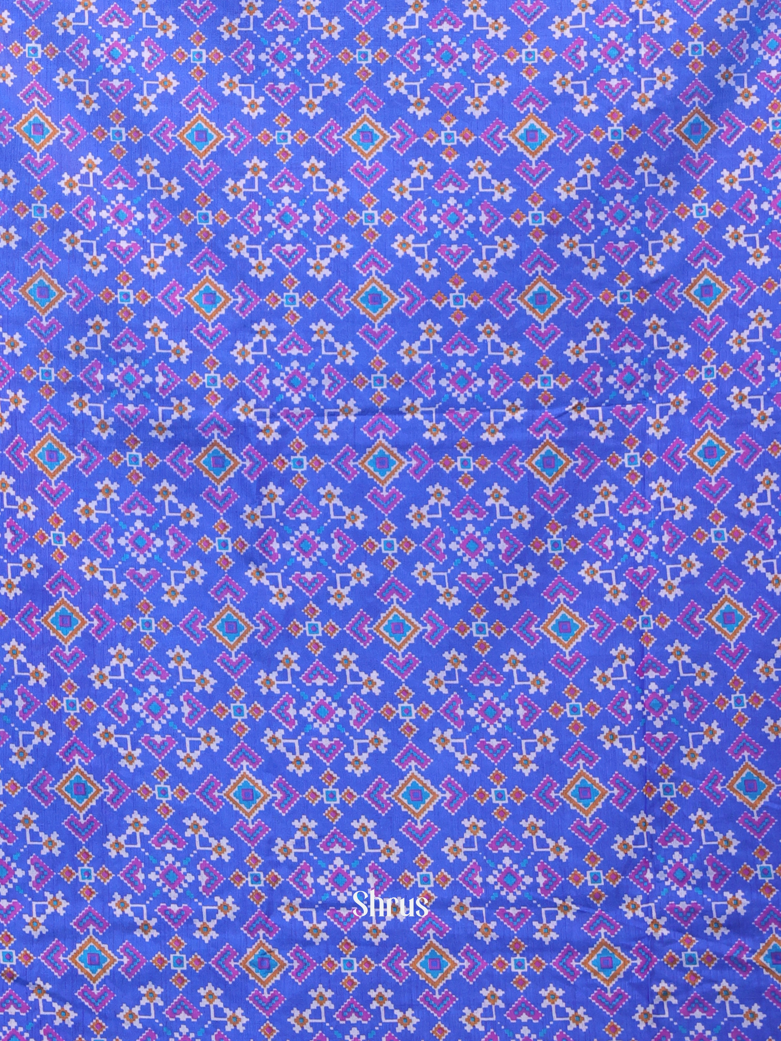 Blue & Purple - semi patola salwar - Shop on Shrus.com