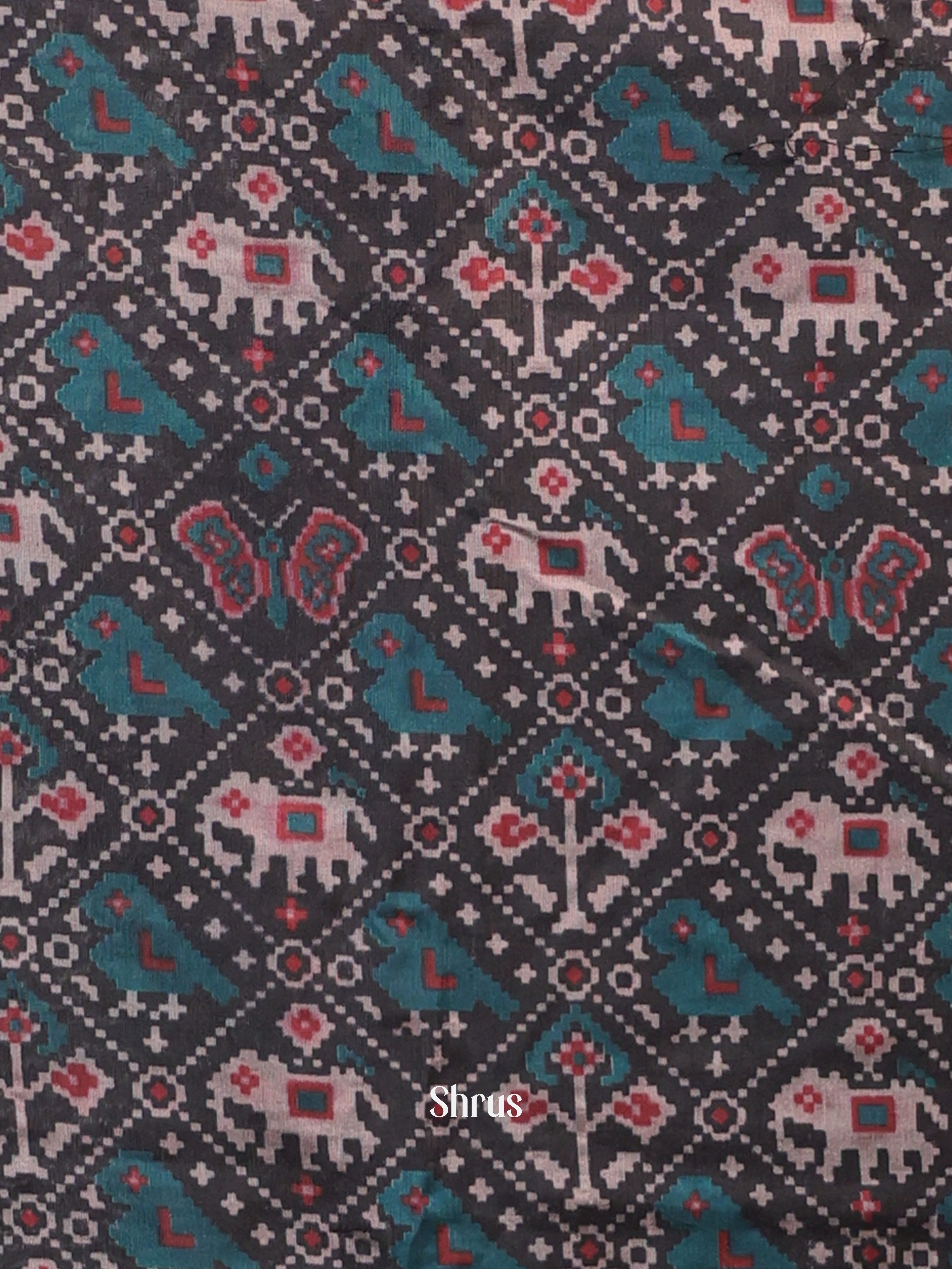 Black & Maroon - semi patola salwar - Shop on Shrus.com