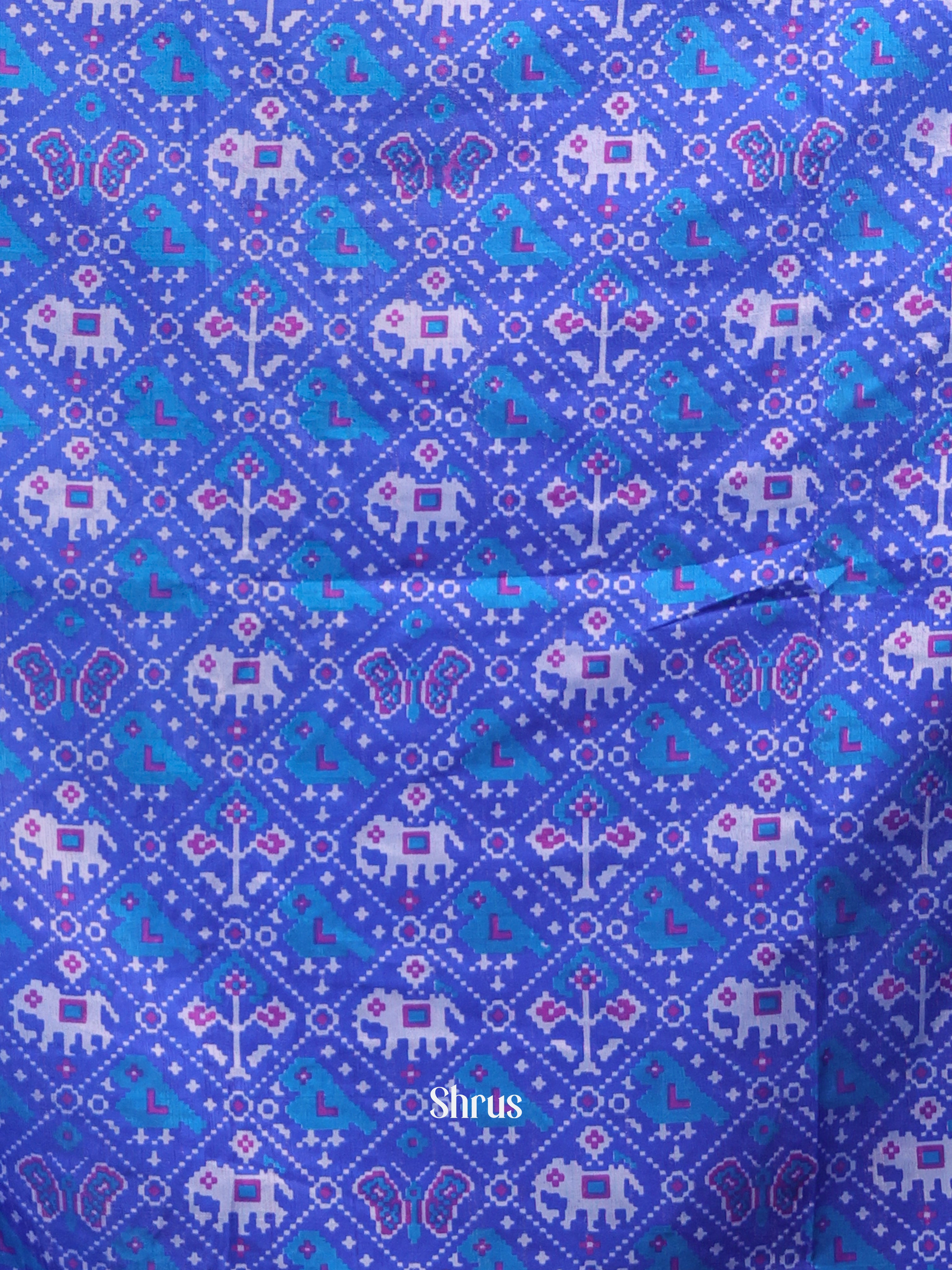 Blue & Purple - semi patola salwar - Shop on Shrus.com