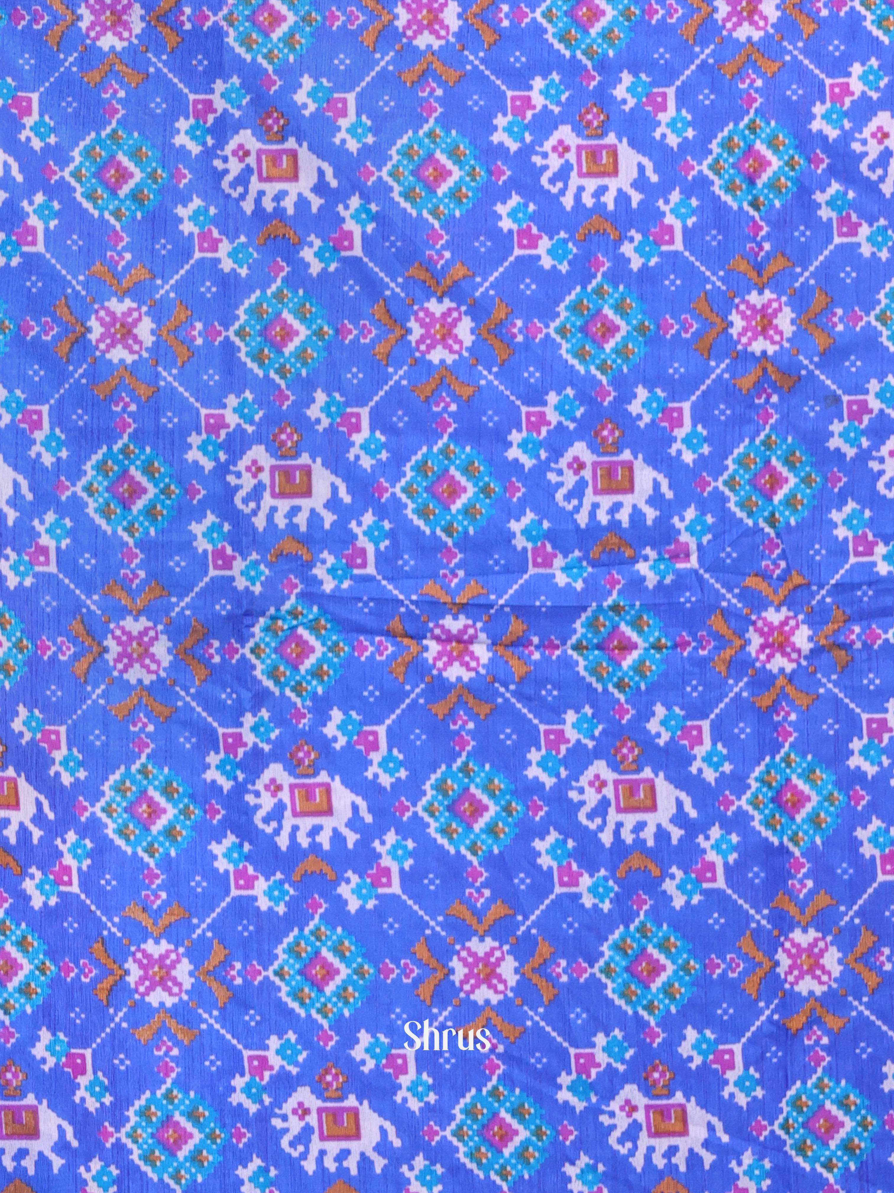 Blue & Purple - semi patola salwar - Shop on Shrus.com