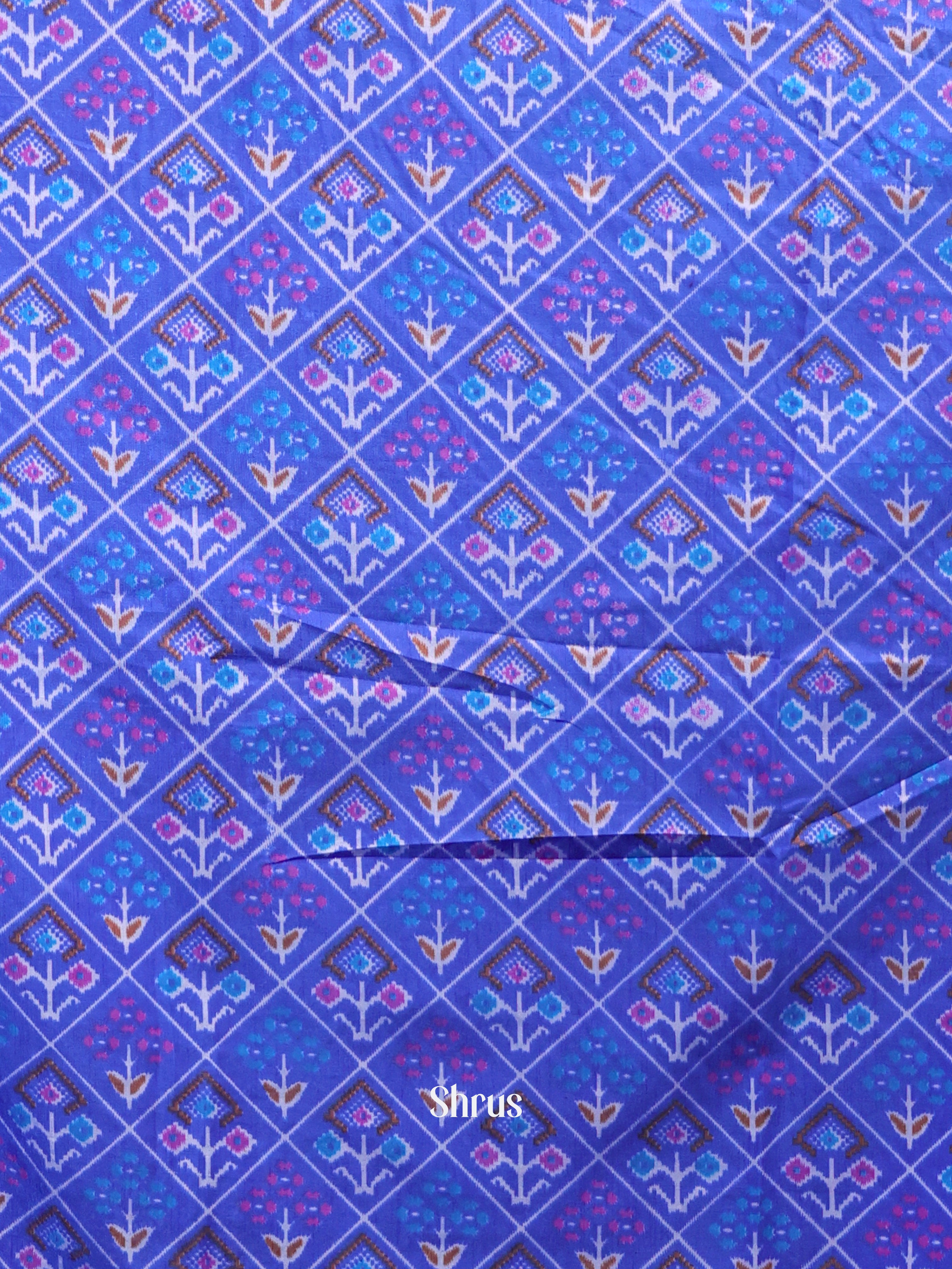 Blue & Purple - semi patola salwar - Shop on Shrus.com