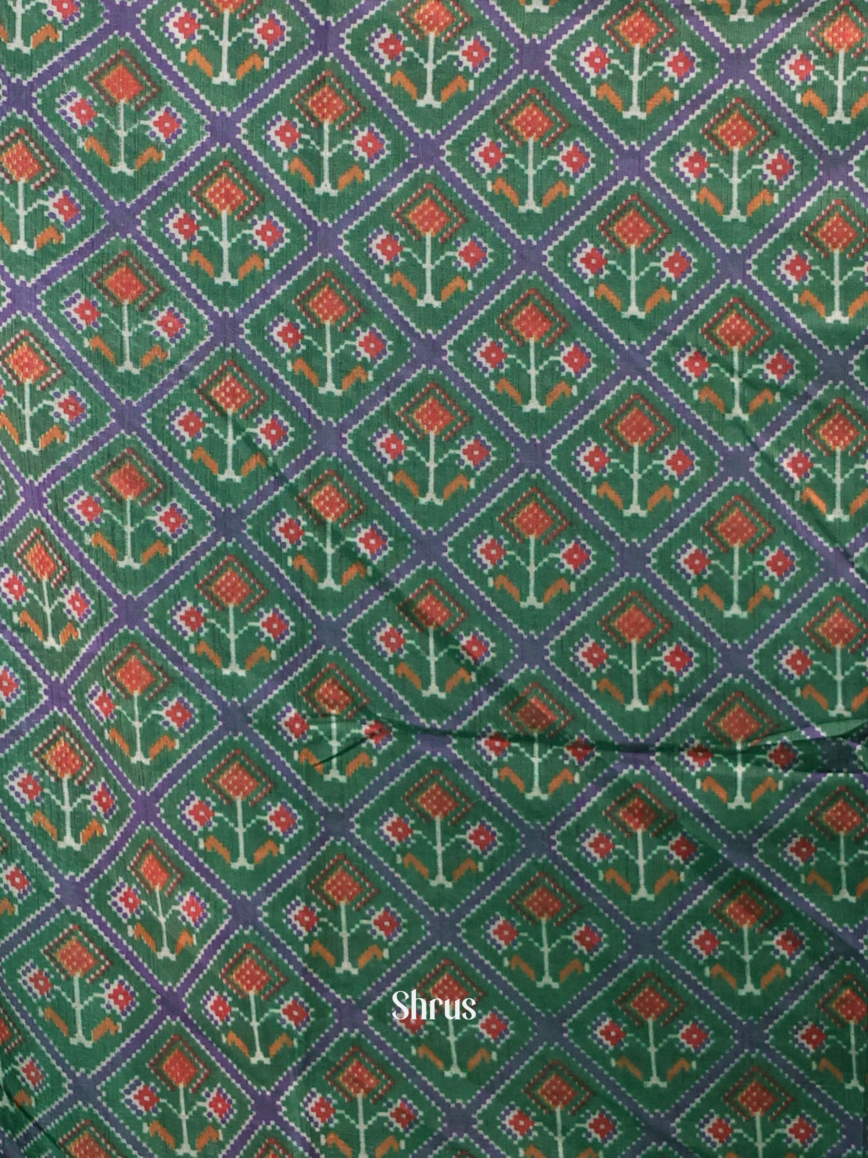 Green & Purple - semi patola salwar - Shop on Shrus.com