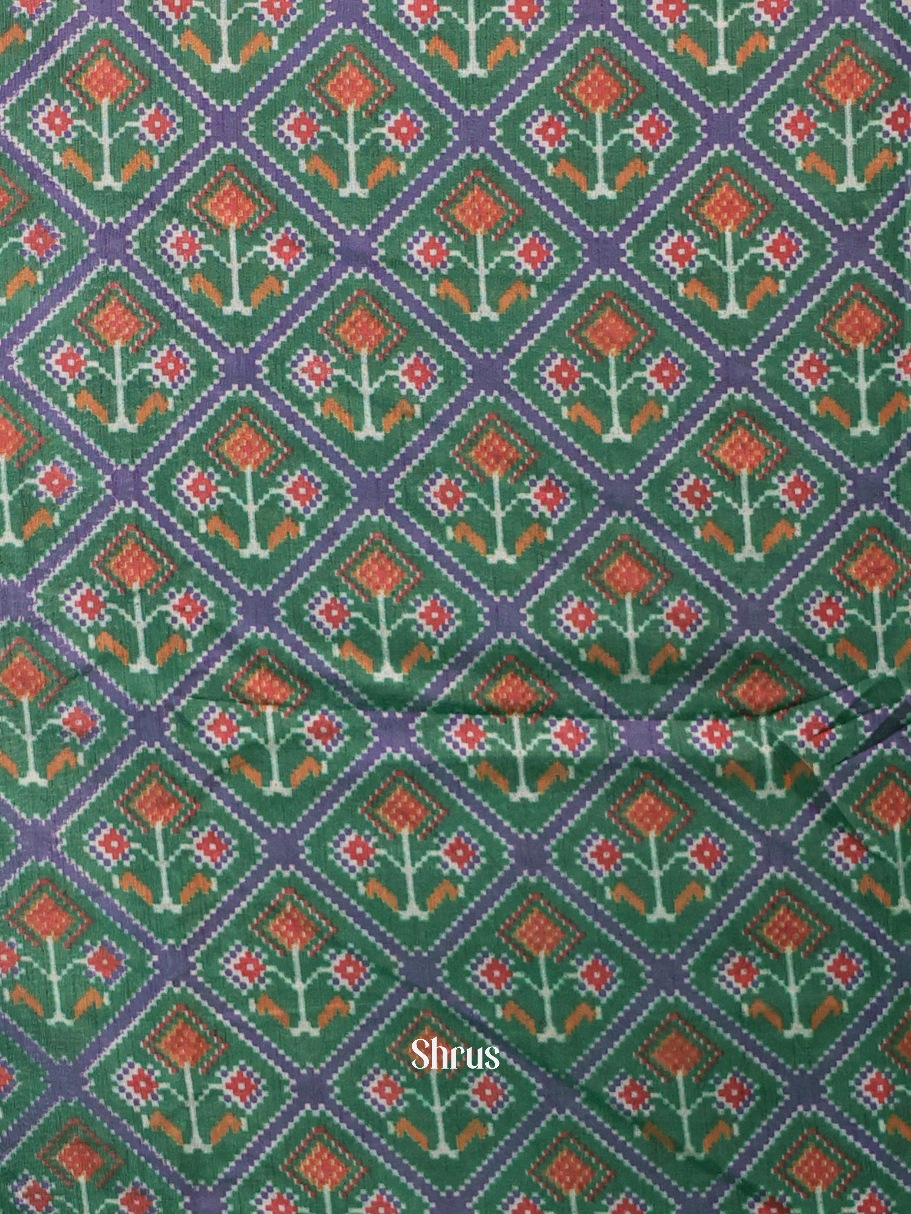 Green & Purple - semi patola salwar - Shop on Shrus.com