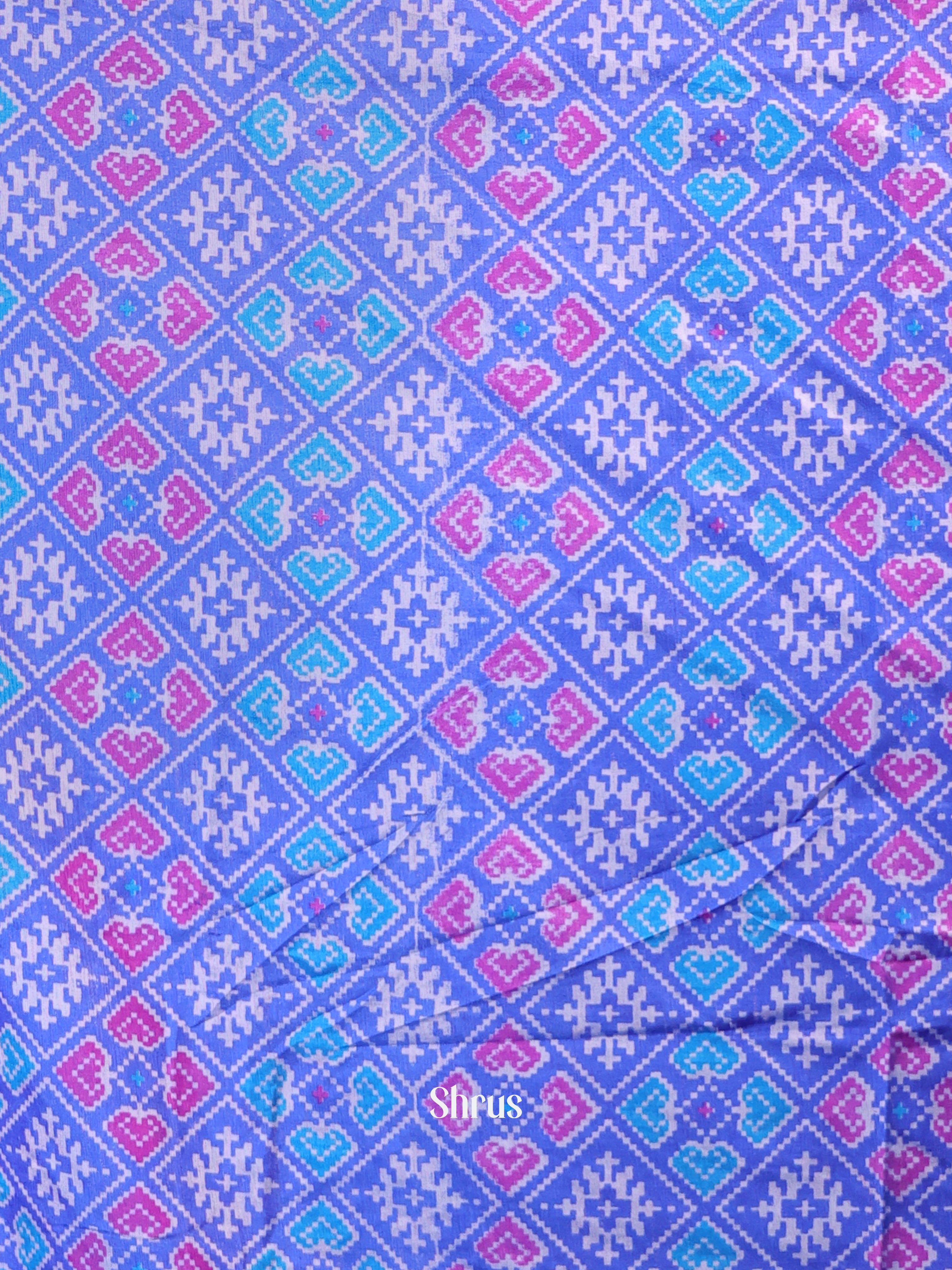 Blue & Purple - semi patola salwar - Shop on Shrus.com