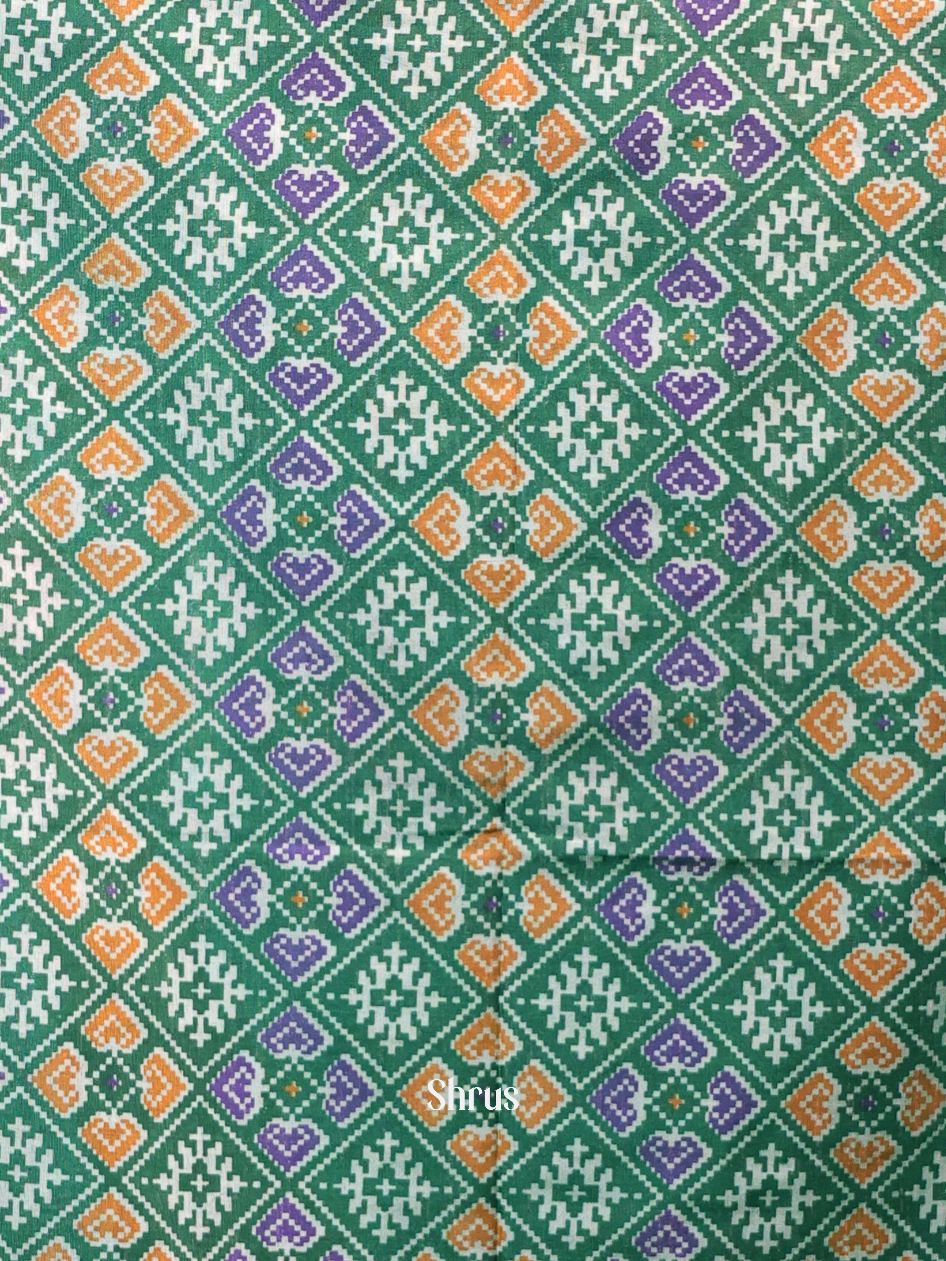 Green & Purple - semi patola salwar - Shop on Shrus.com