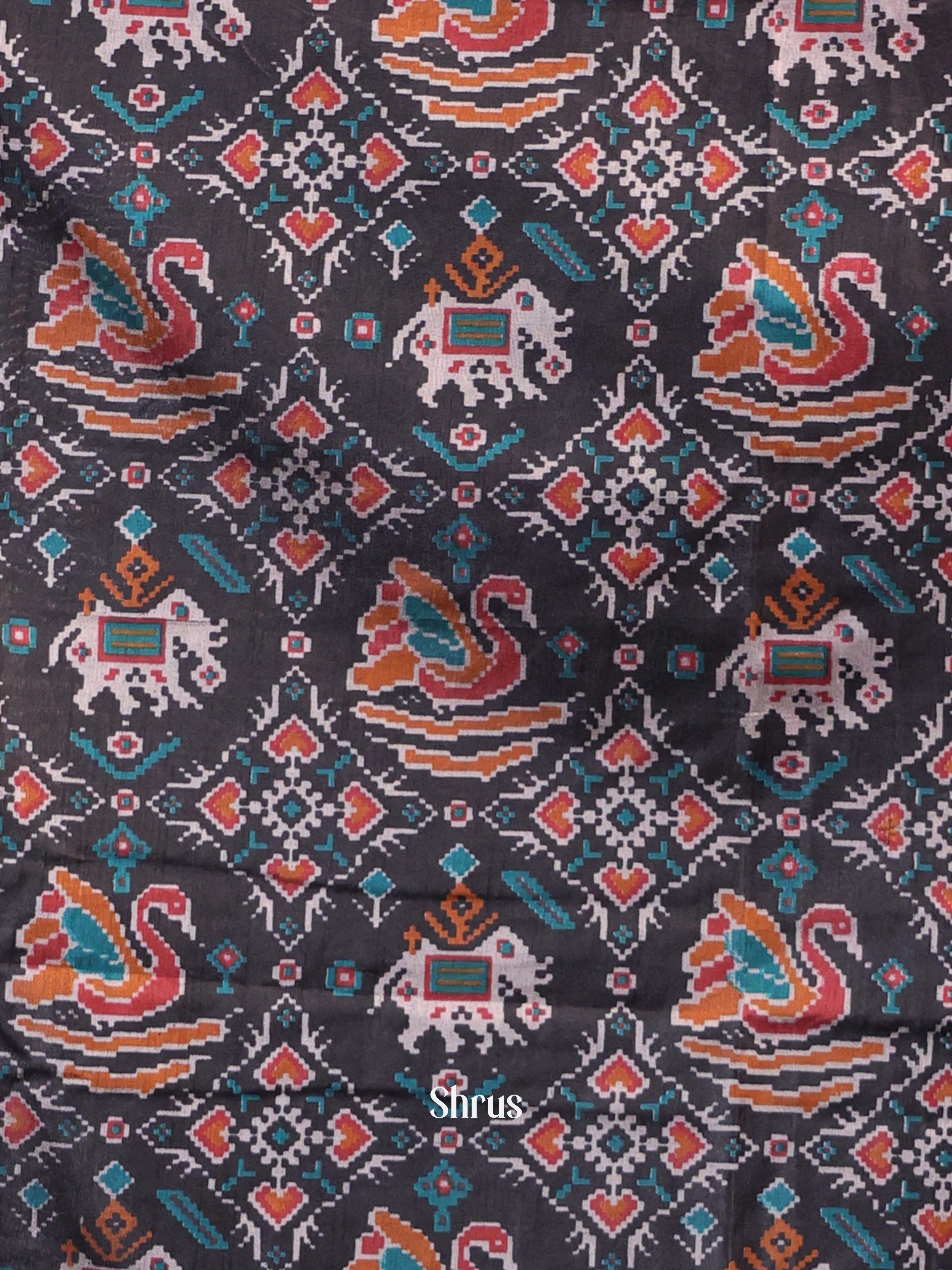 Black & Maroon - semi patola salwar - Shop on Shrus.com