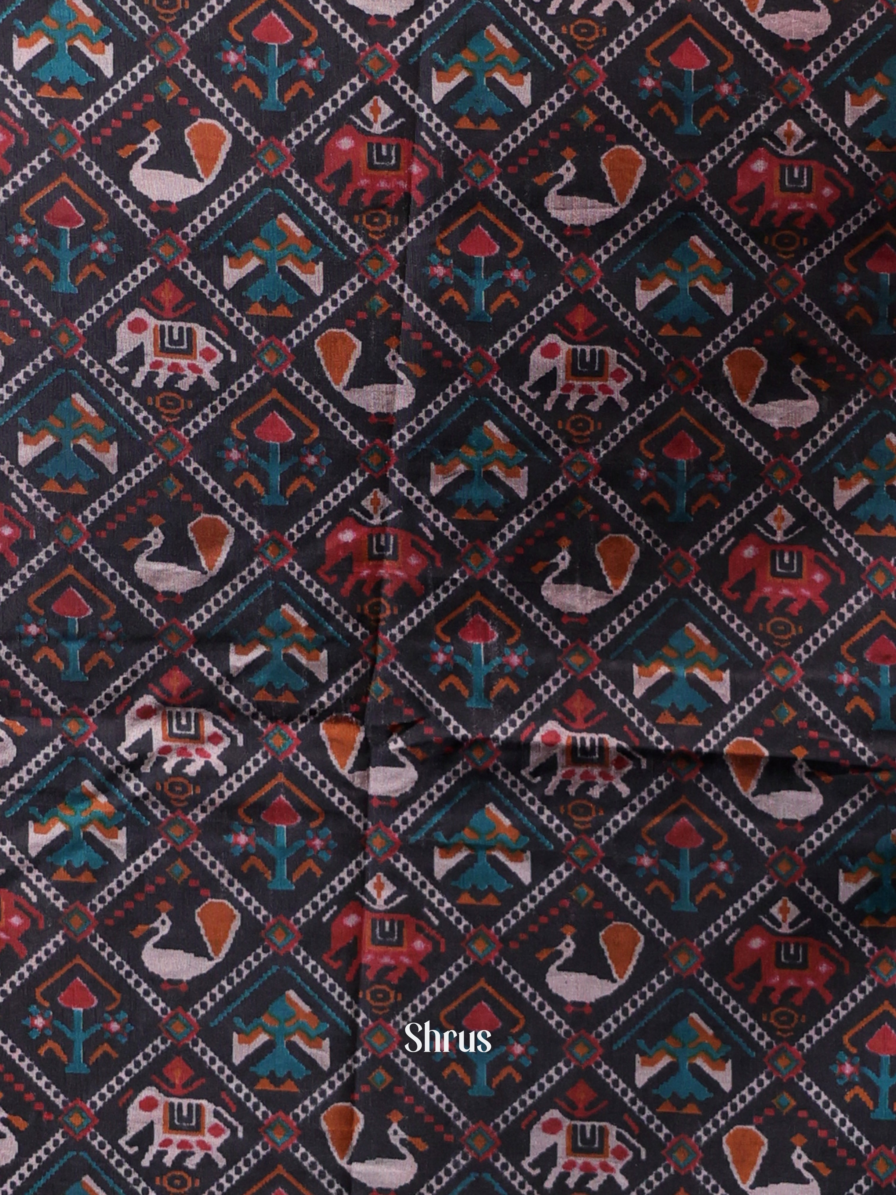 Black & Maroon - semi patola salwar - Shop on Shrus.com