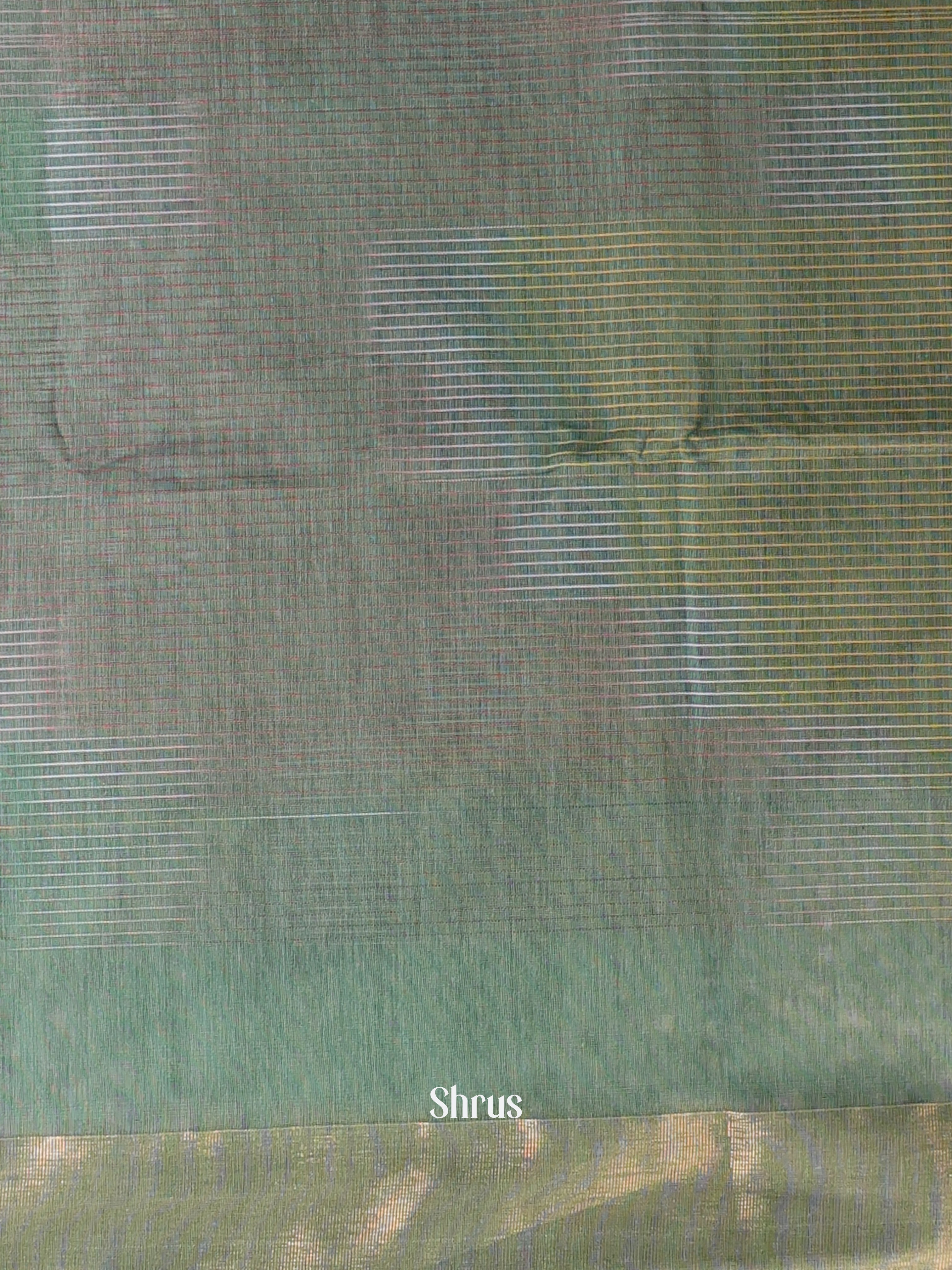 Green - Ikkat Kora Saree - Shop on Shrus.com
