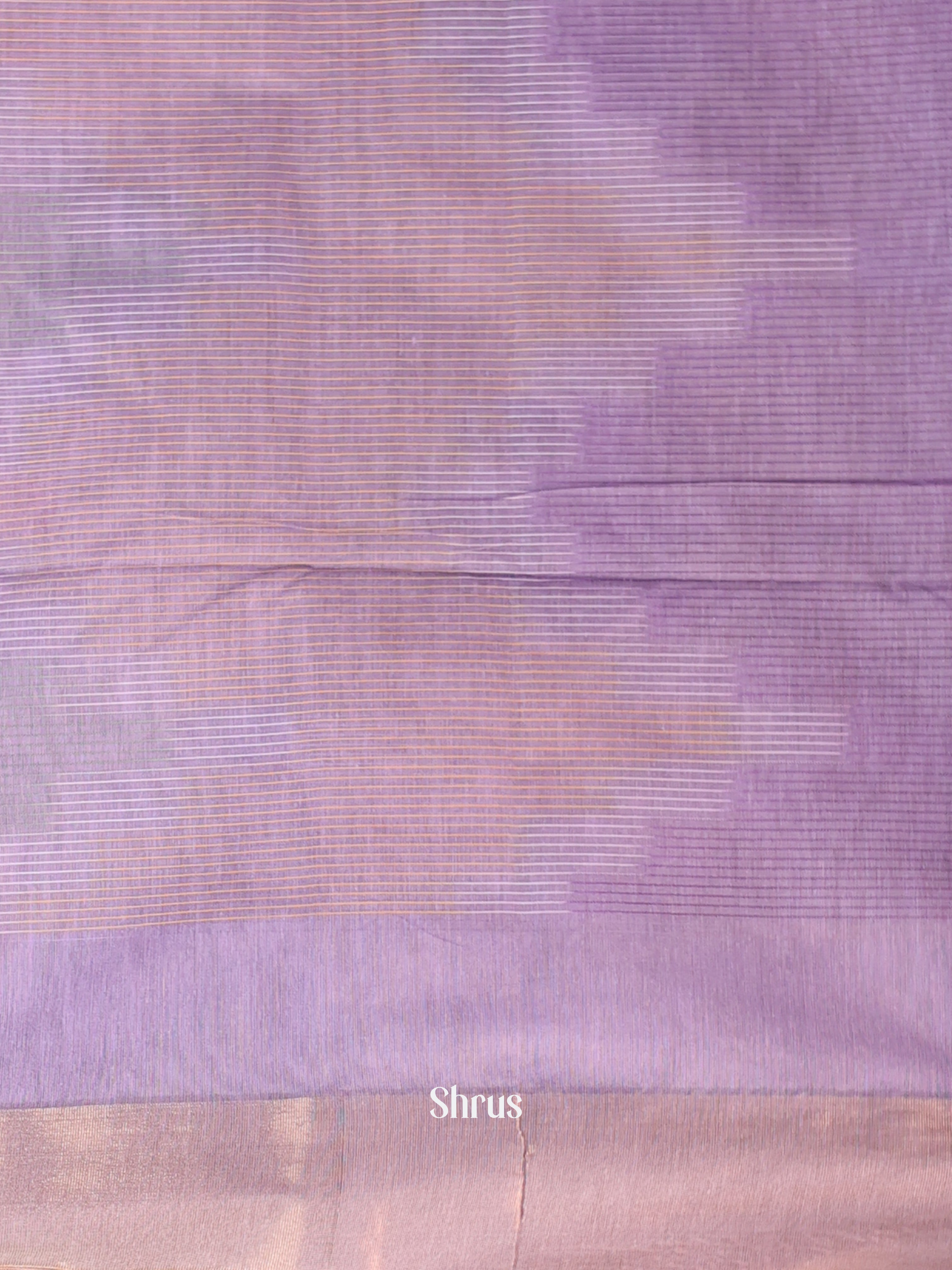 Lavender & Brown - Ikkat Kora Saree - Shop on Shrus.com