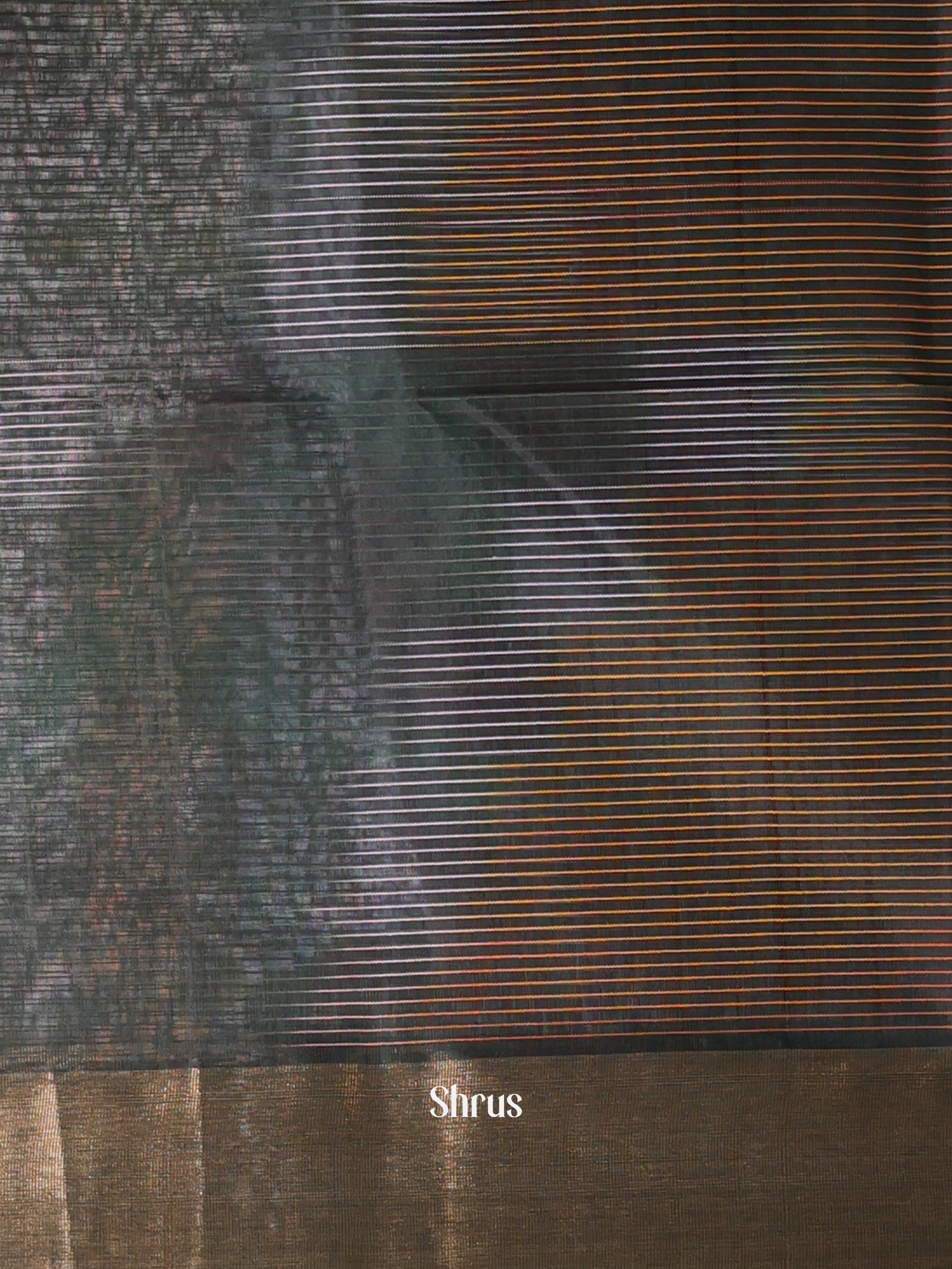 Karupachai & Brown - Ikkat Kora Saree - Shop on Shrus.com