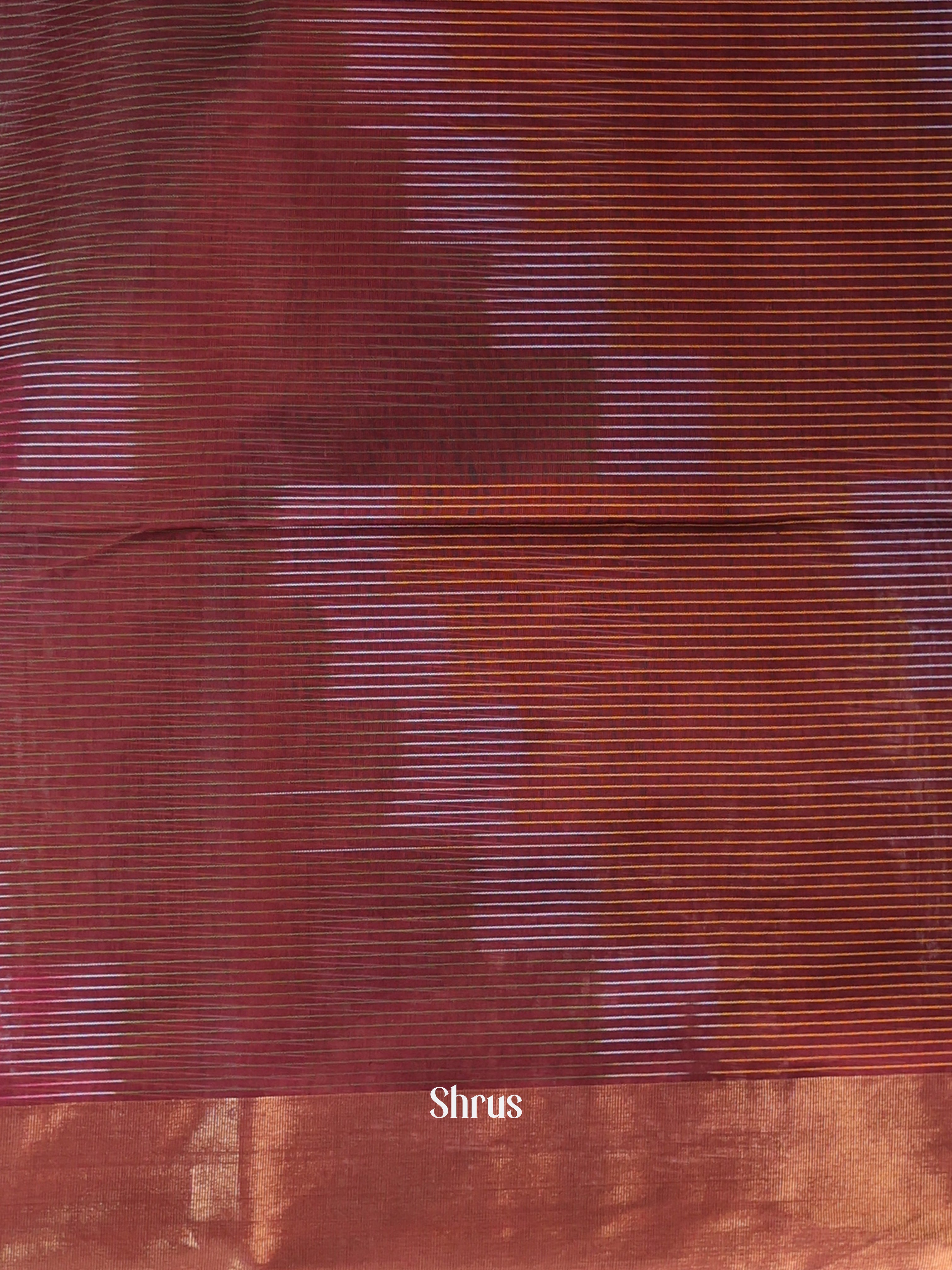 Brown - Ikkat Kora Saree - Shop on Shrus.com