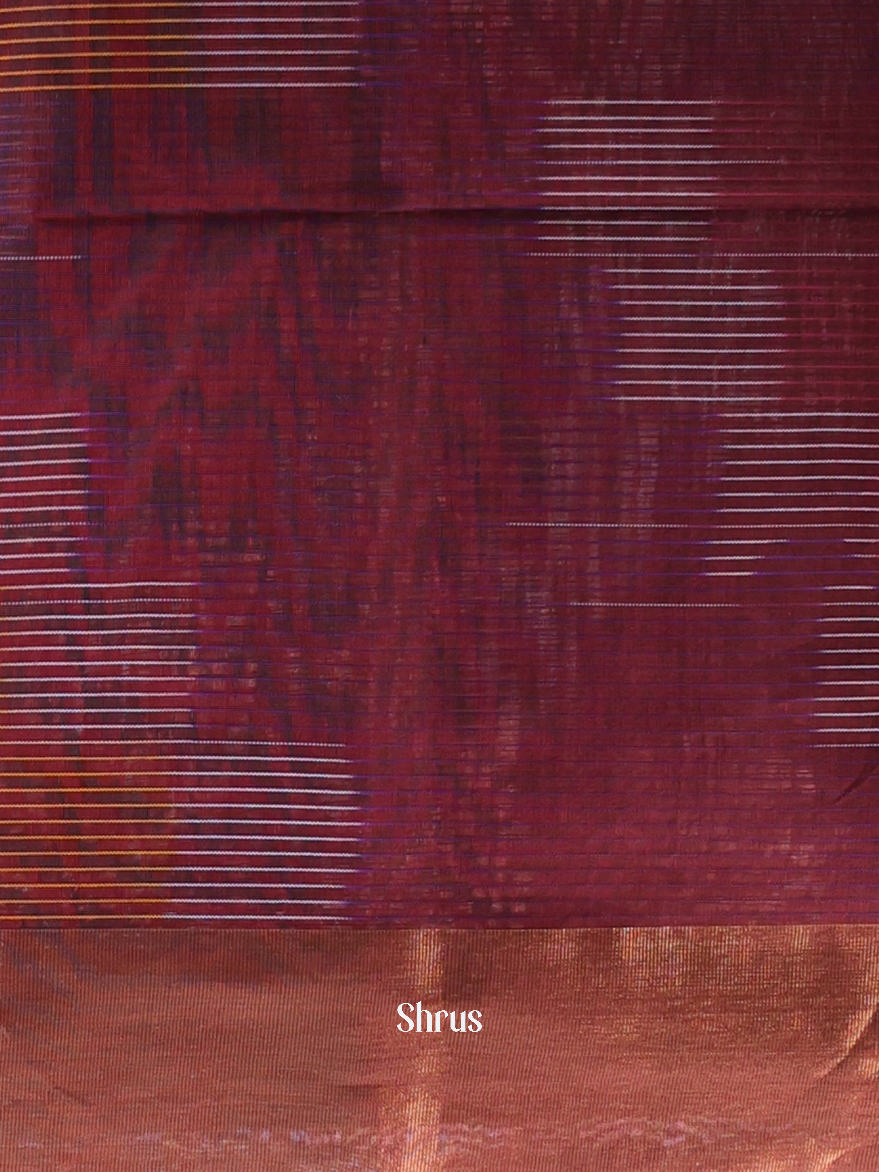 Brown - Ikkat Kora Saree - Shop on Shrus.com