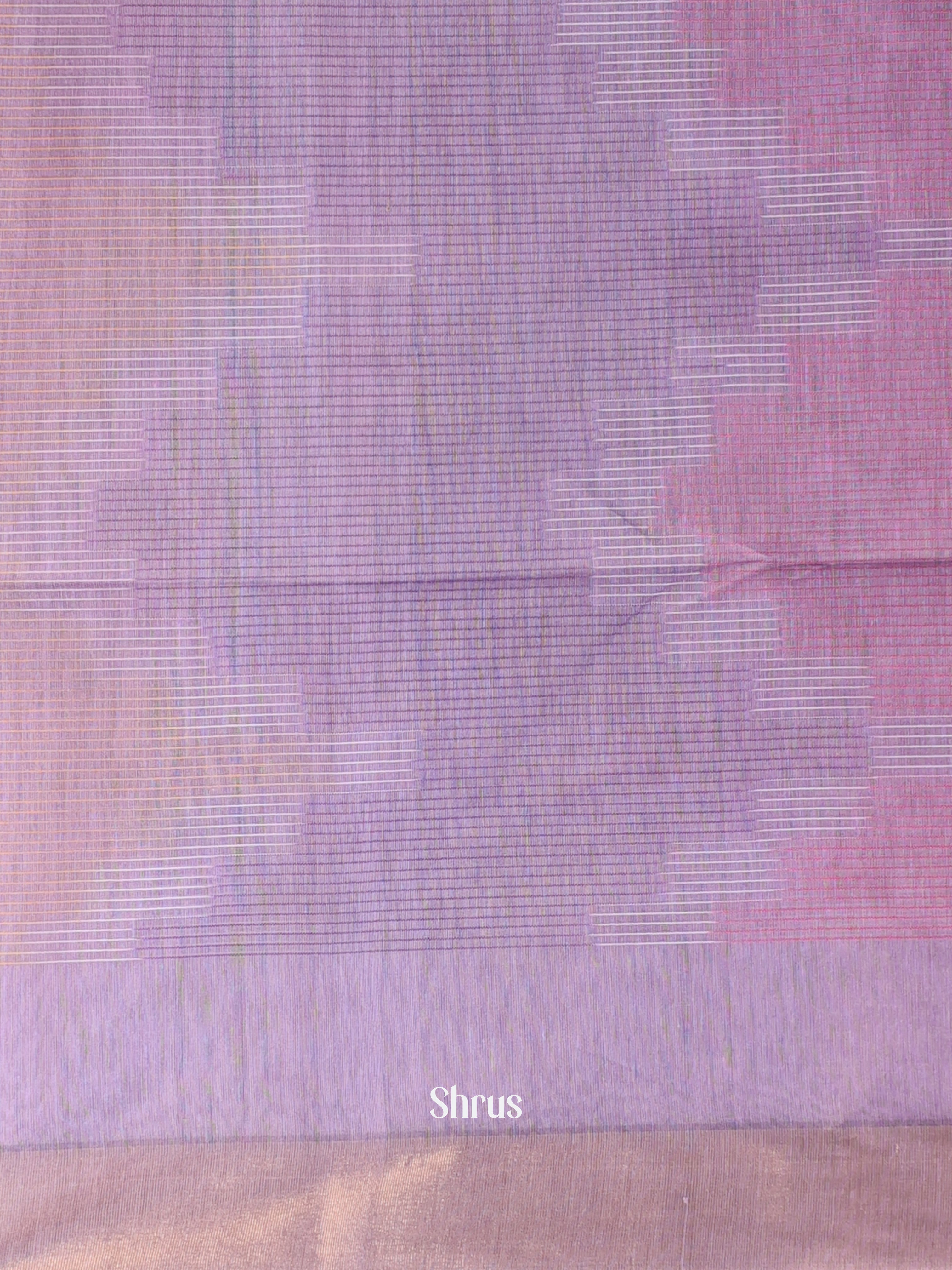 Lavender- Ikkat Kora Saree - Shop on Shrus.com