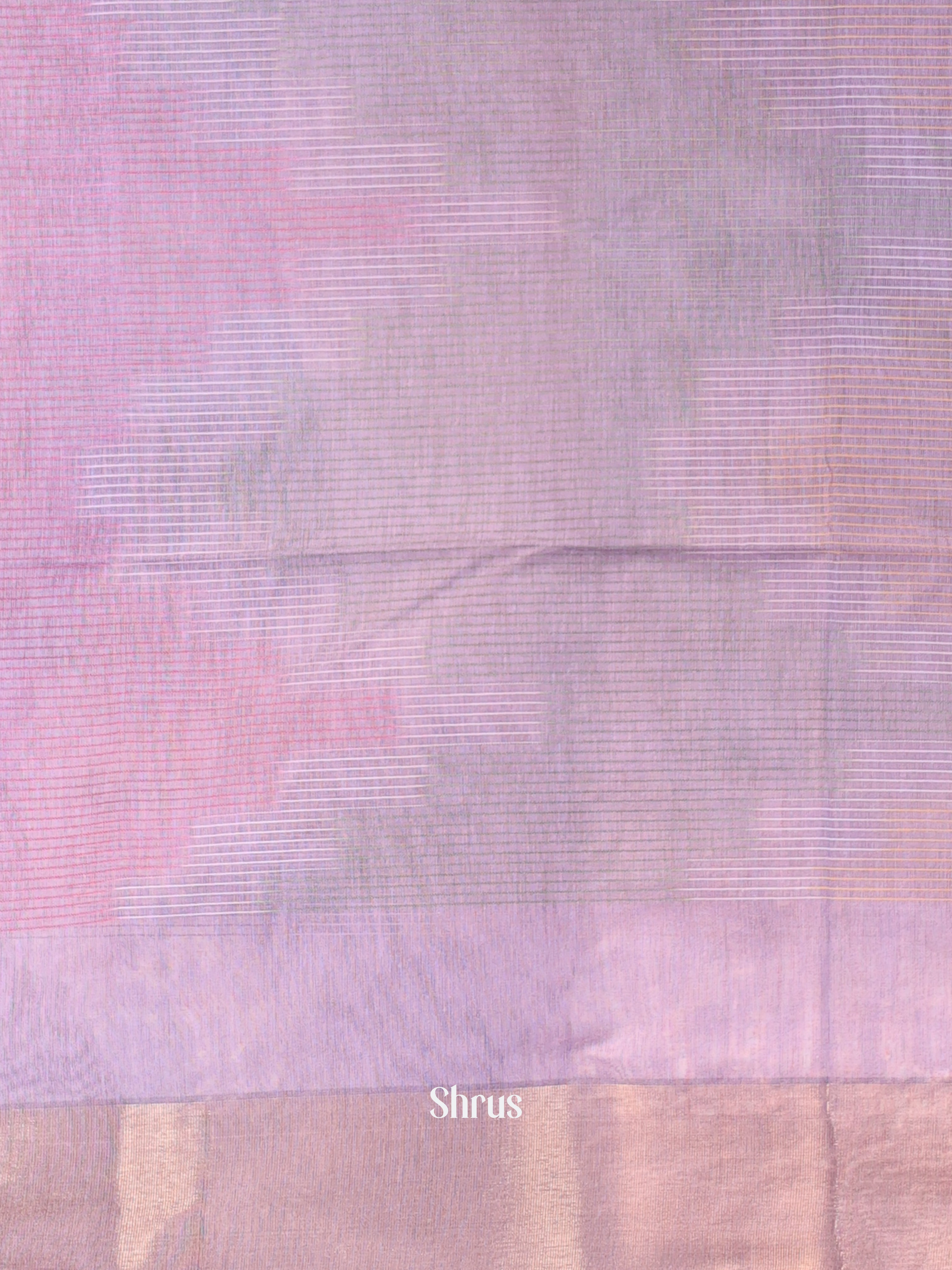 Lavender & Brown - Ikkat Kora Saree - Shop on Shrus.com