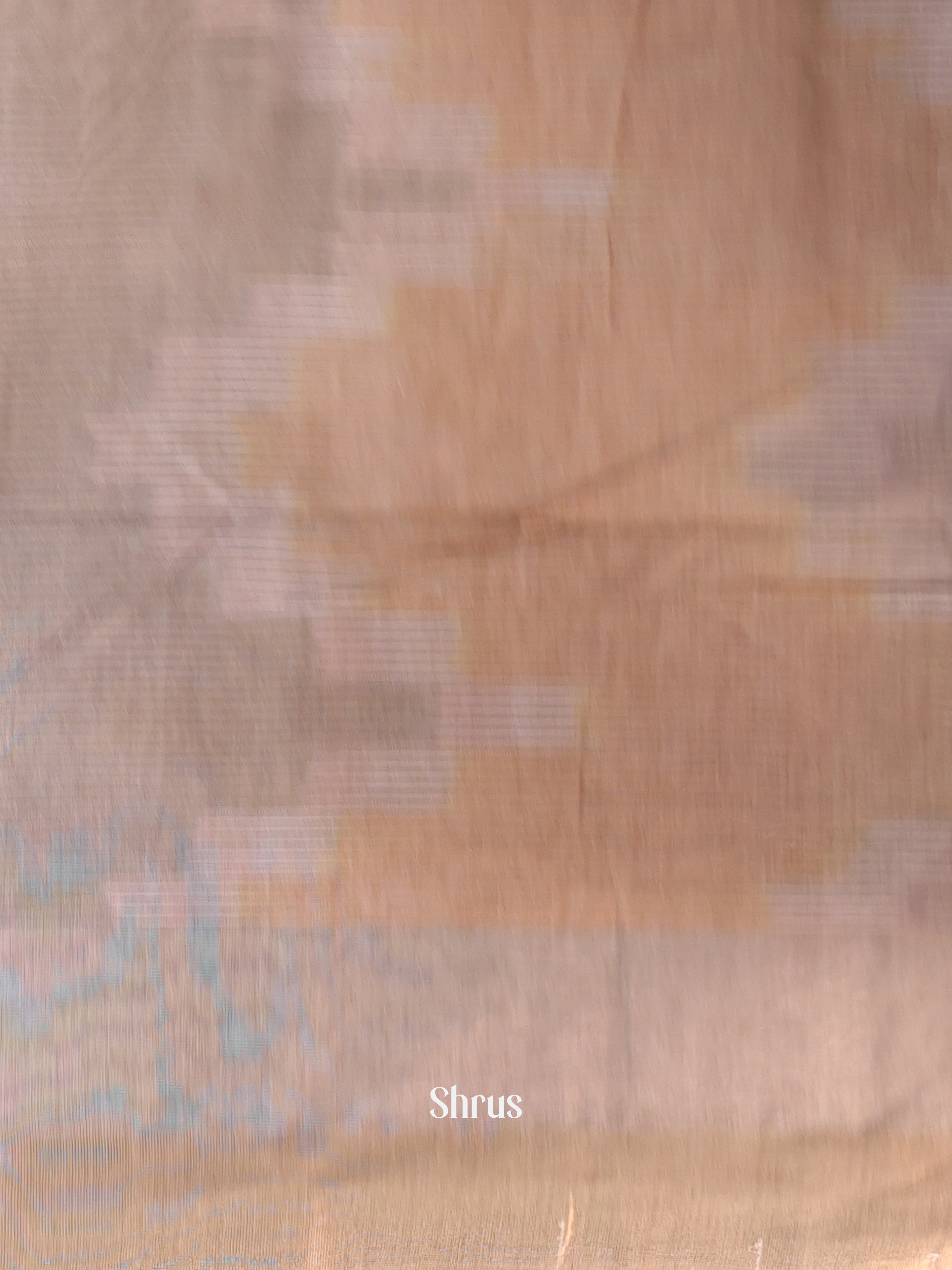Grey & Brown - Ikkat Kora Saree - Shop on Shrus.com