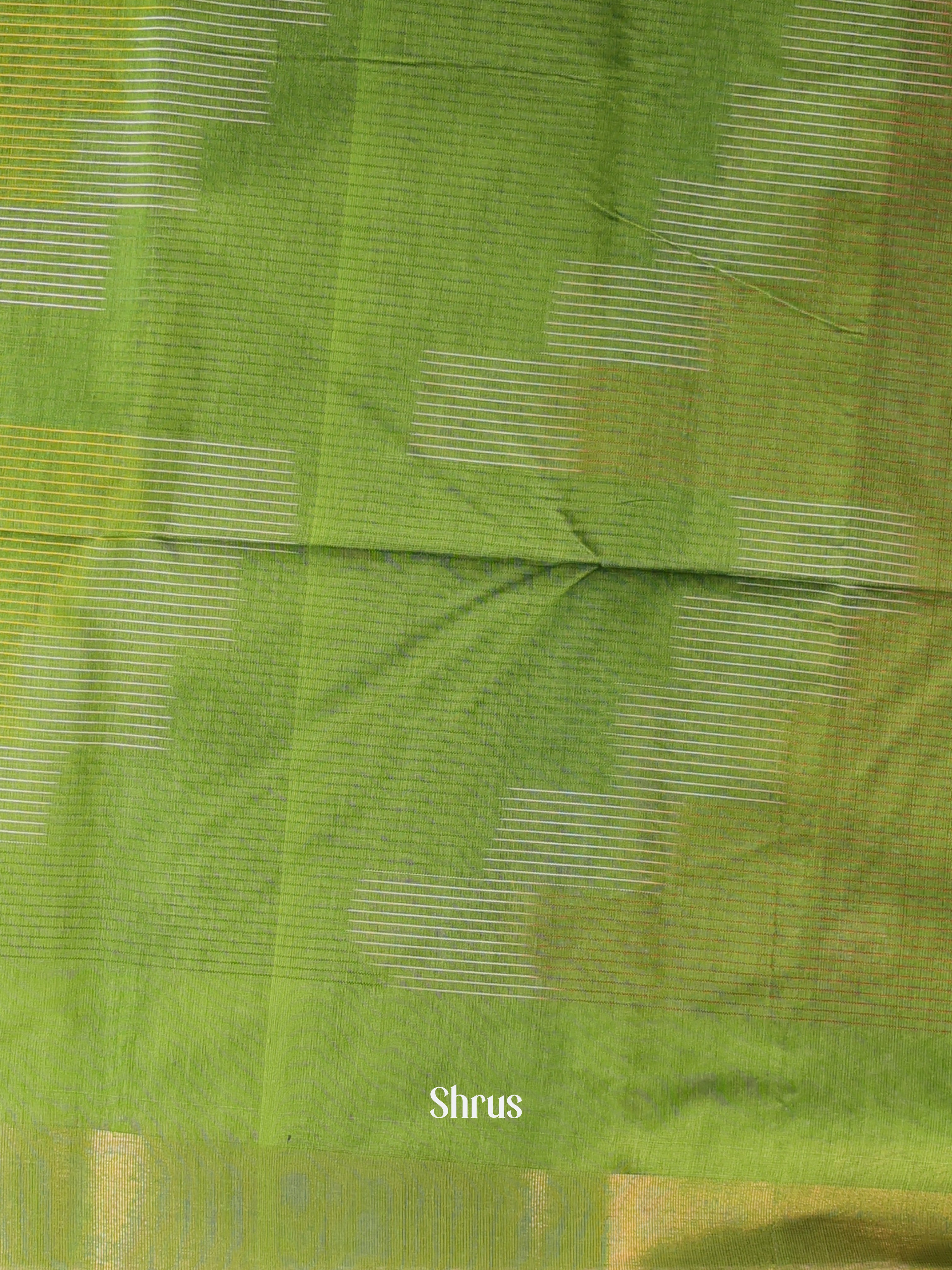 Green - Ikkat Kora Saree - Shop on Shrus.com