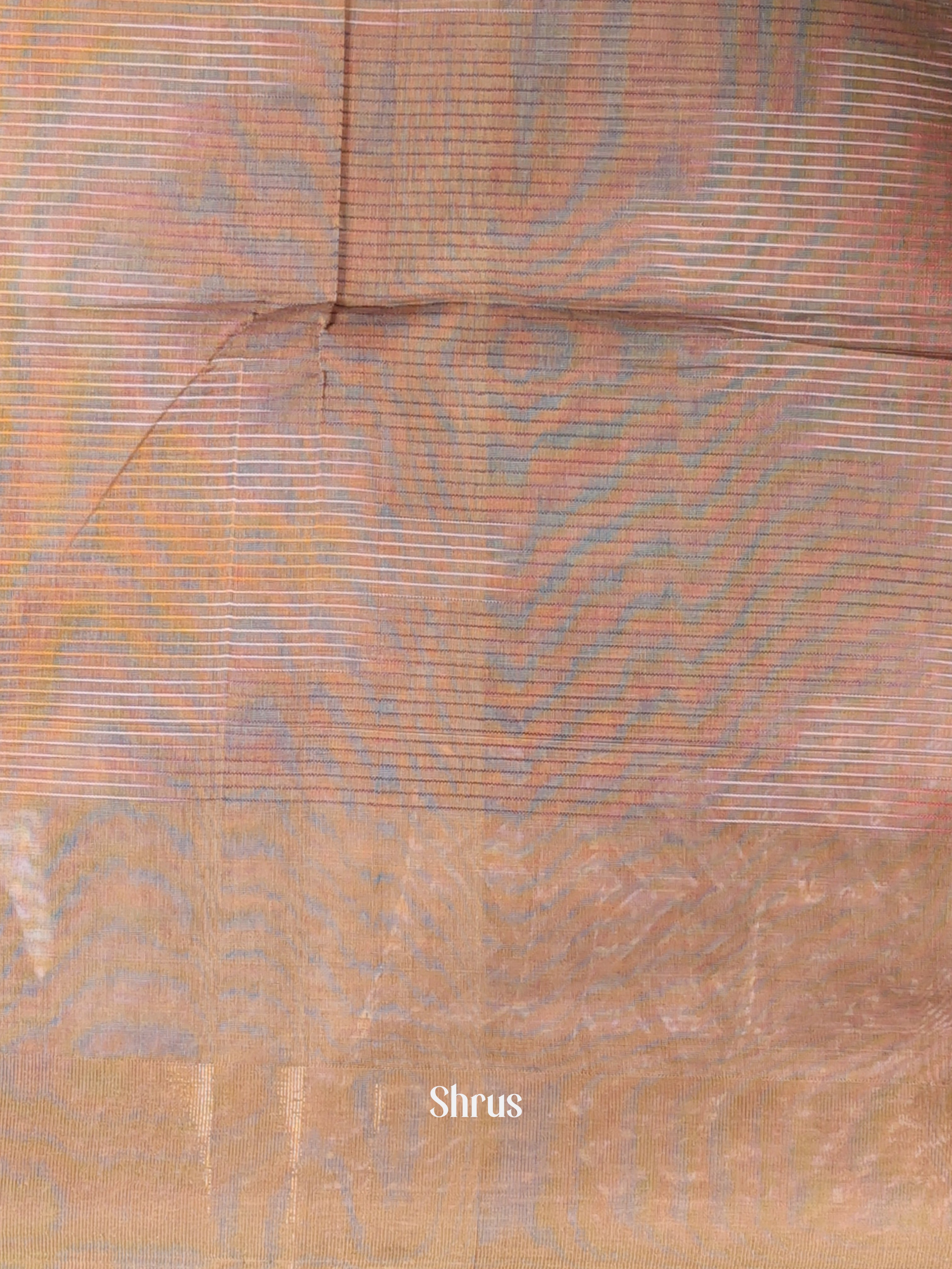 Grey & Brown - Ikkat Kora Saree - Shop on Shrus.com