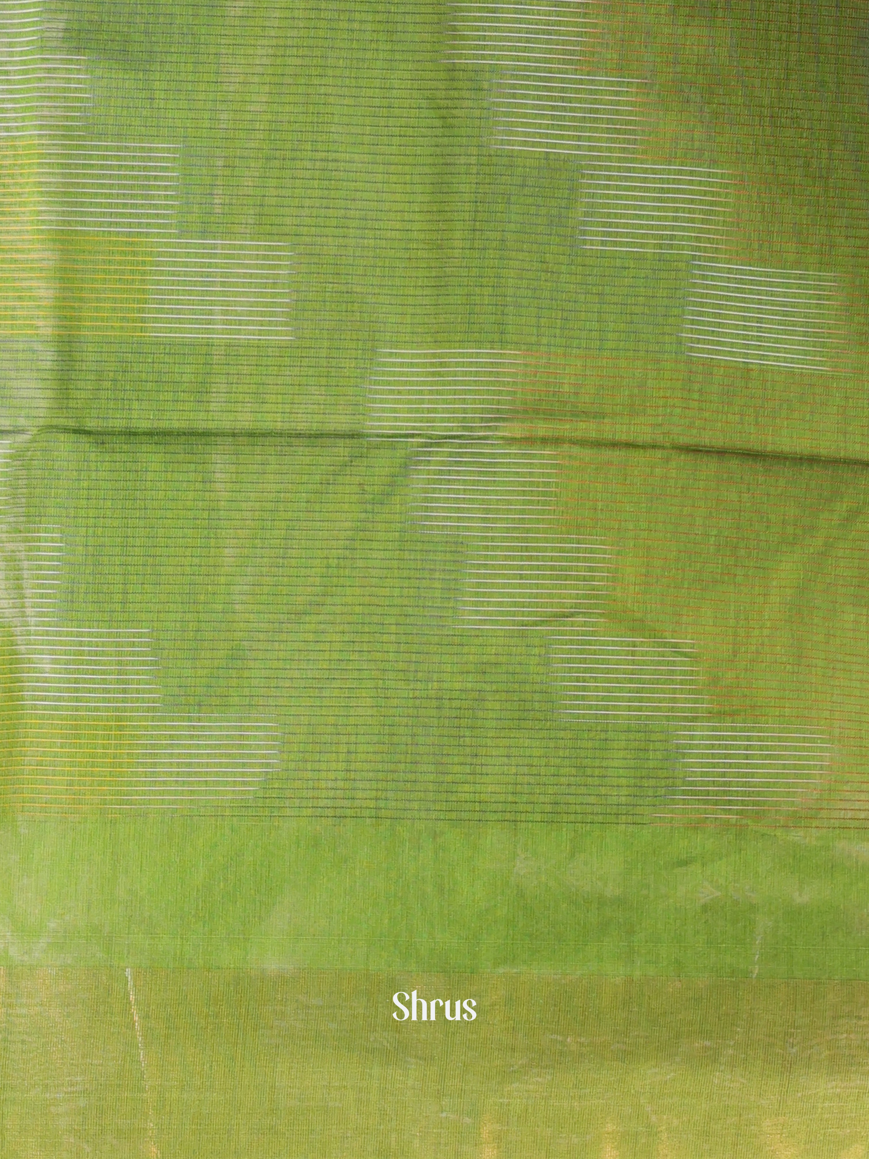 Green - Ikkat Kora Saree - Shop on Shrus.com