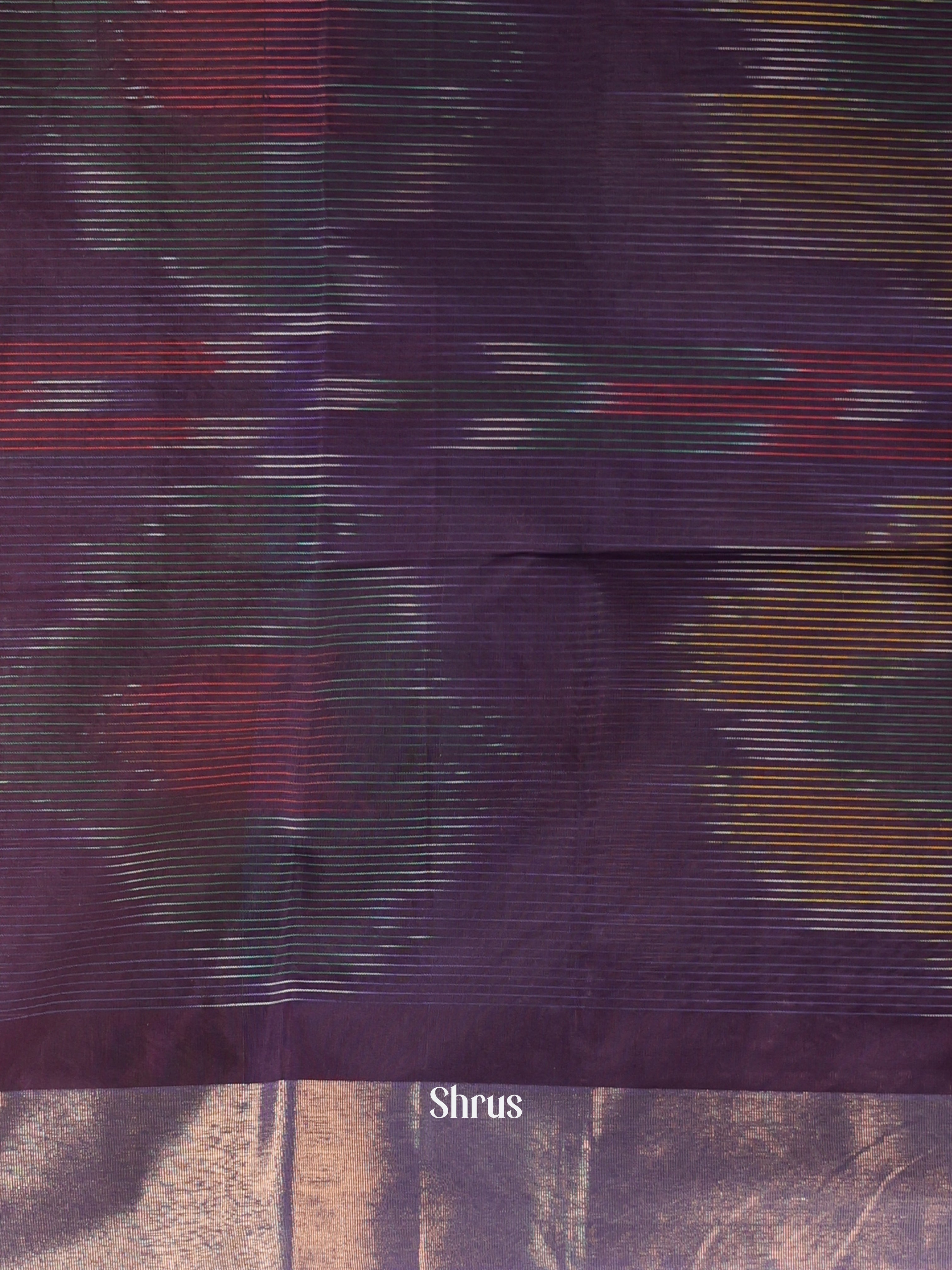Violet - Ikkat Kora Saree - Shop on Shrus.com
