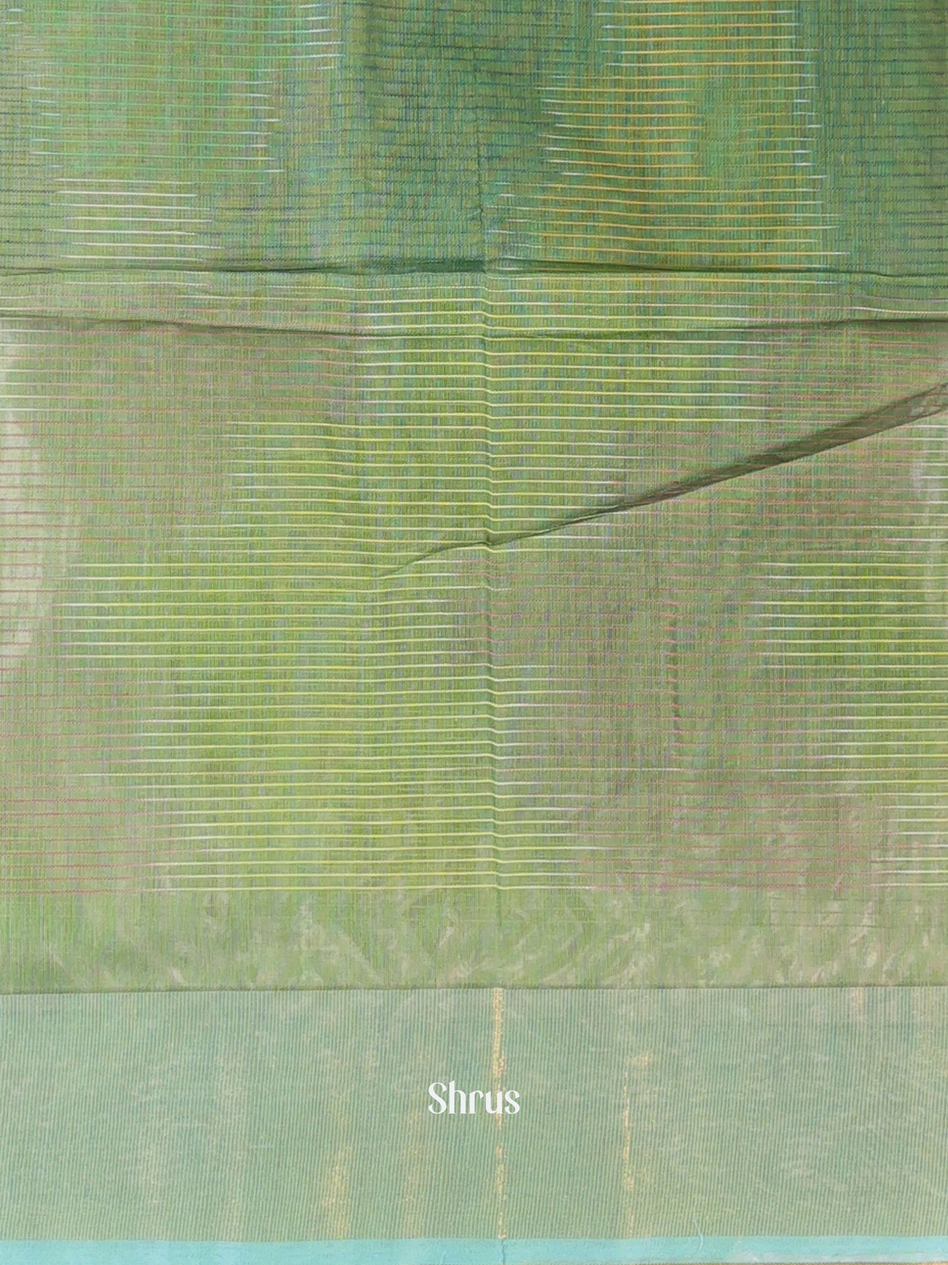Green - Ikkat Kora Saree - Shop on Shrus.com