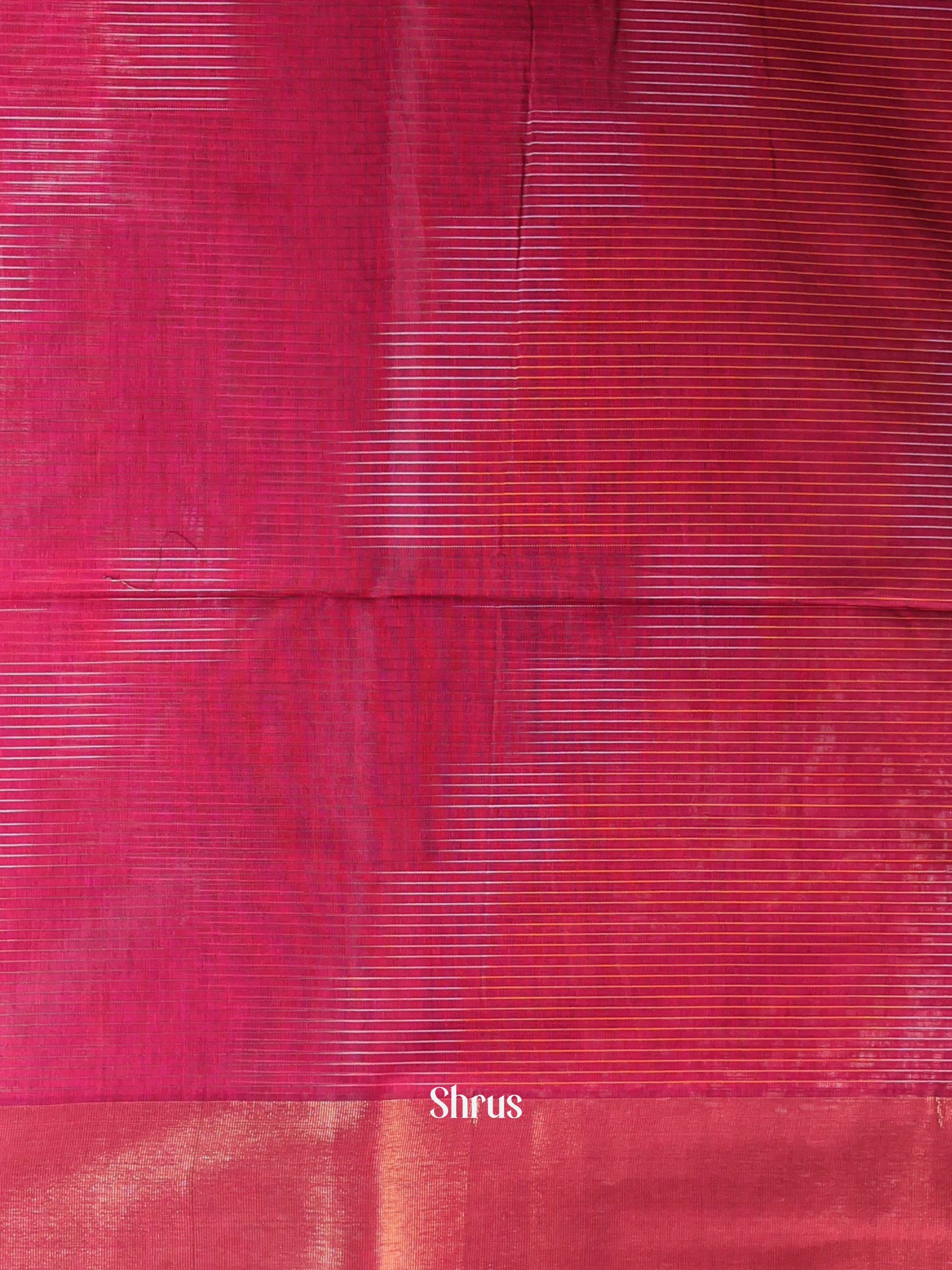 Red & Brown - Ikkat Kora Saree - Shop on Shrus.com