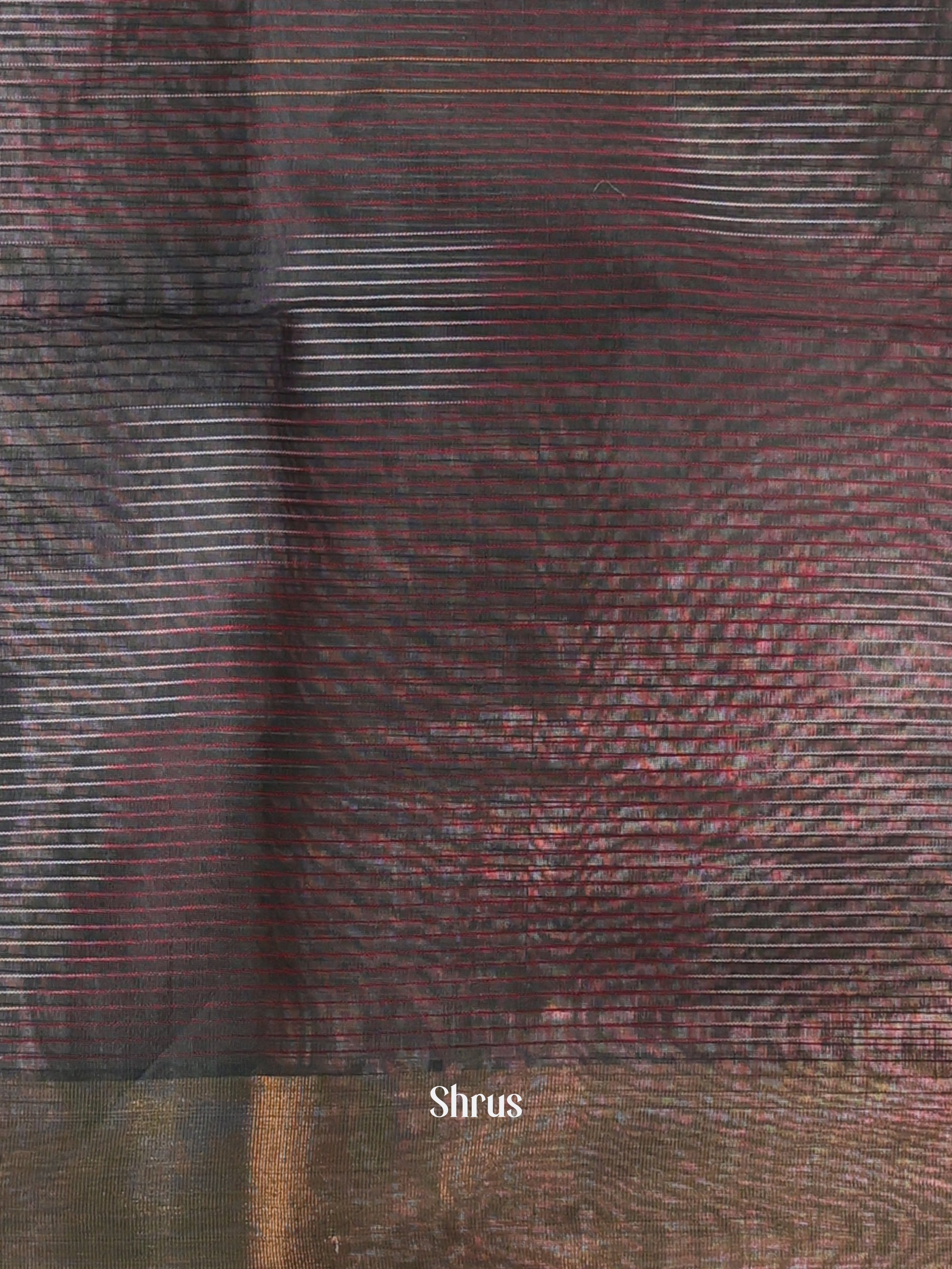 Karupachai & Brown - Ikkat Kora Saree - Shop on Shrus.com