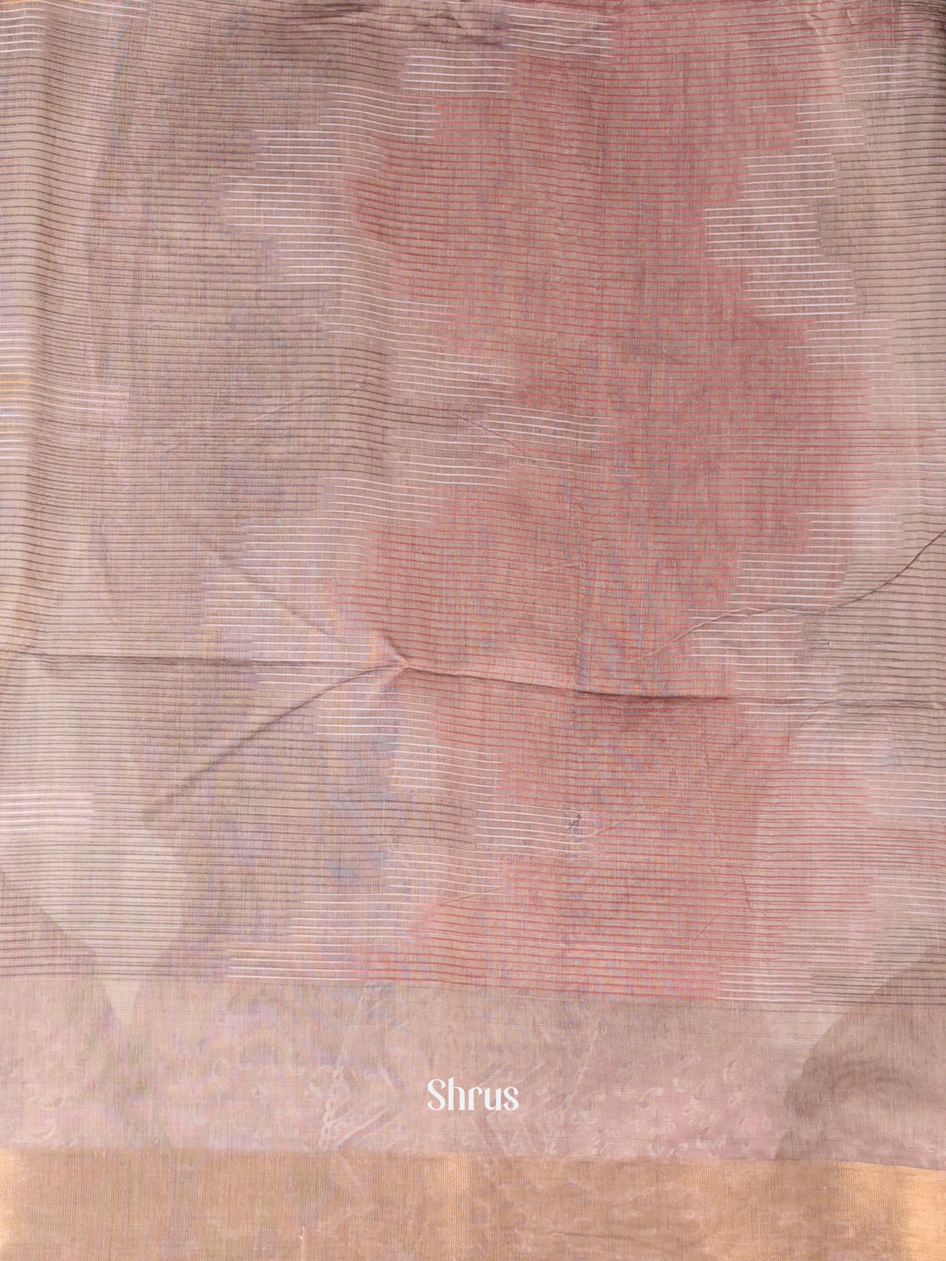 Grey & Brown - Ikkat Kora Saree - Shop on Shrus.com