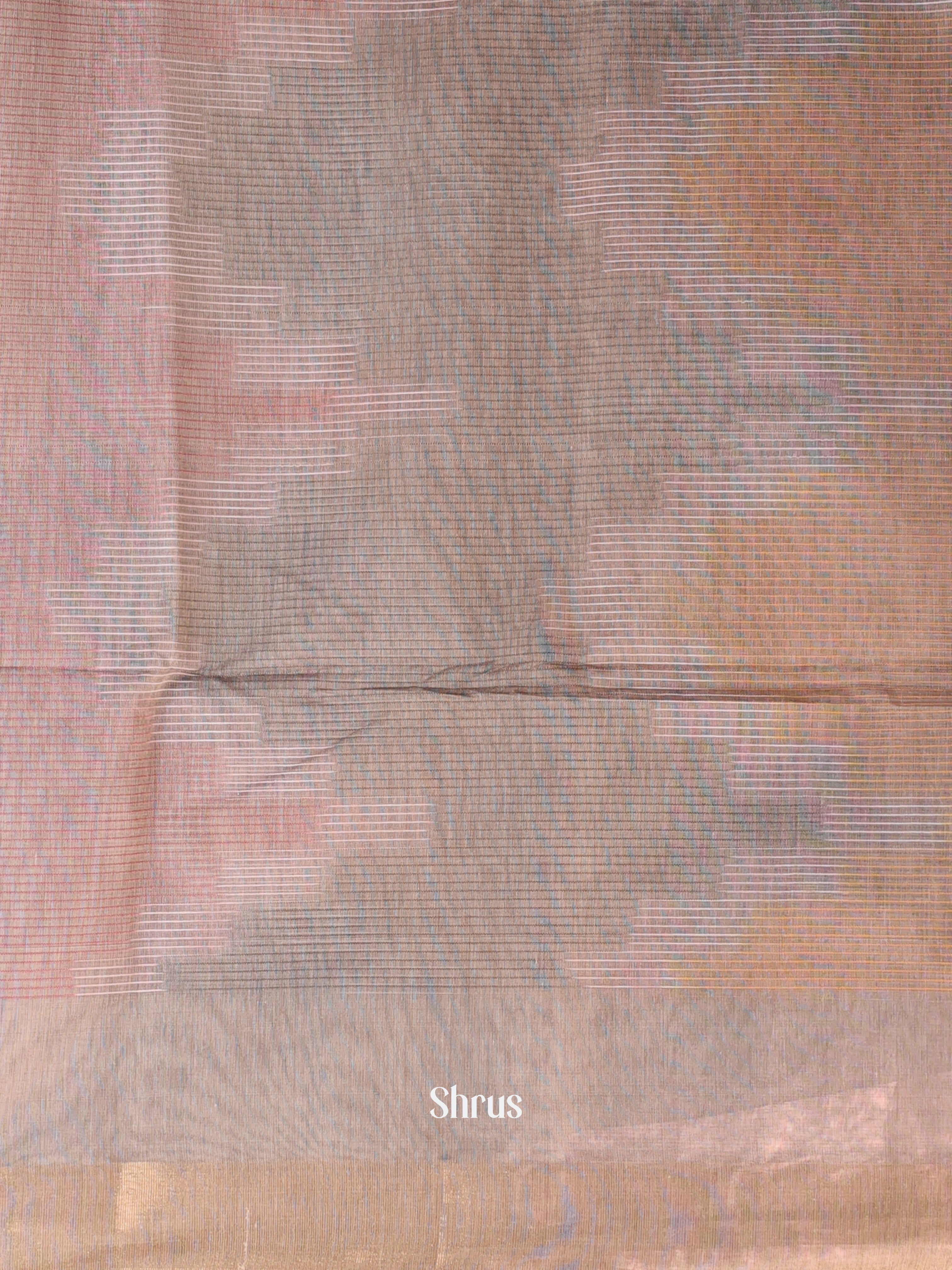 Grey & Brown - Ikkat Kora Saree - Shop on Shrus.com
