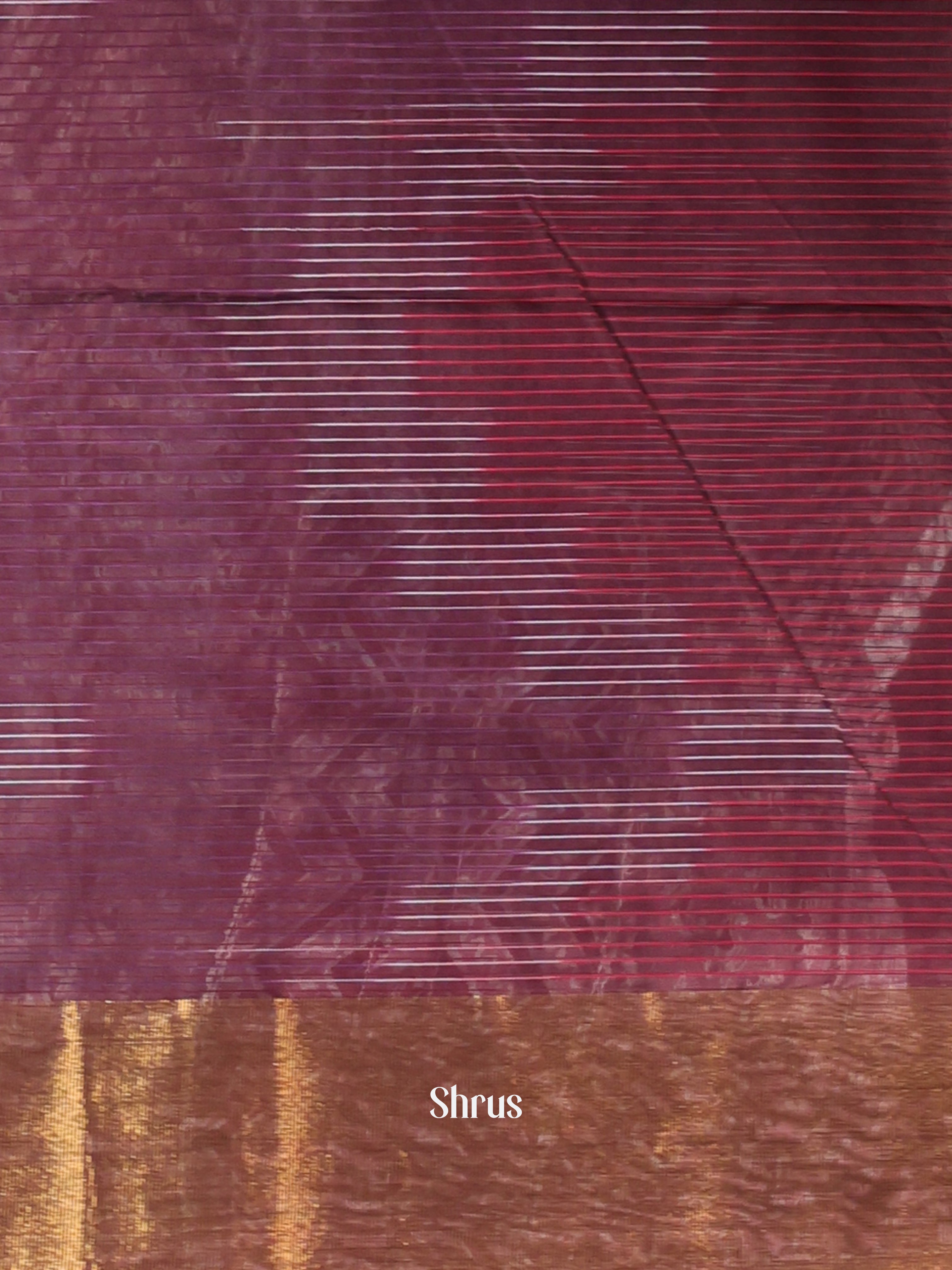 Dark Purple - Ikkat Kora Saree - Shop on Shrus.com