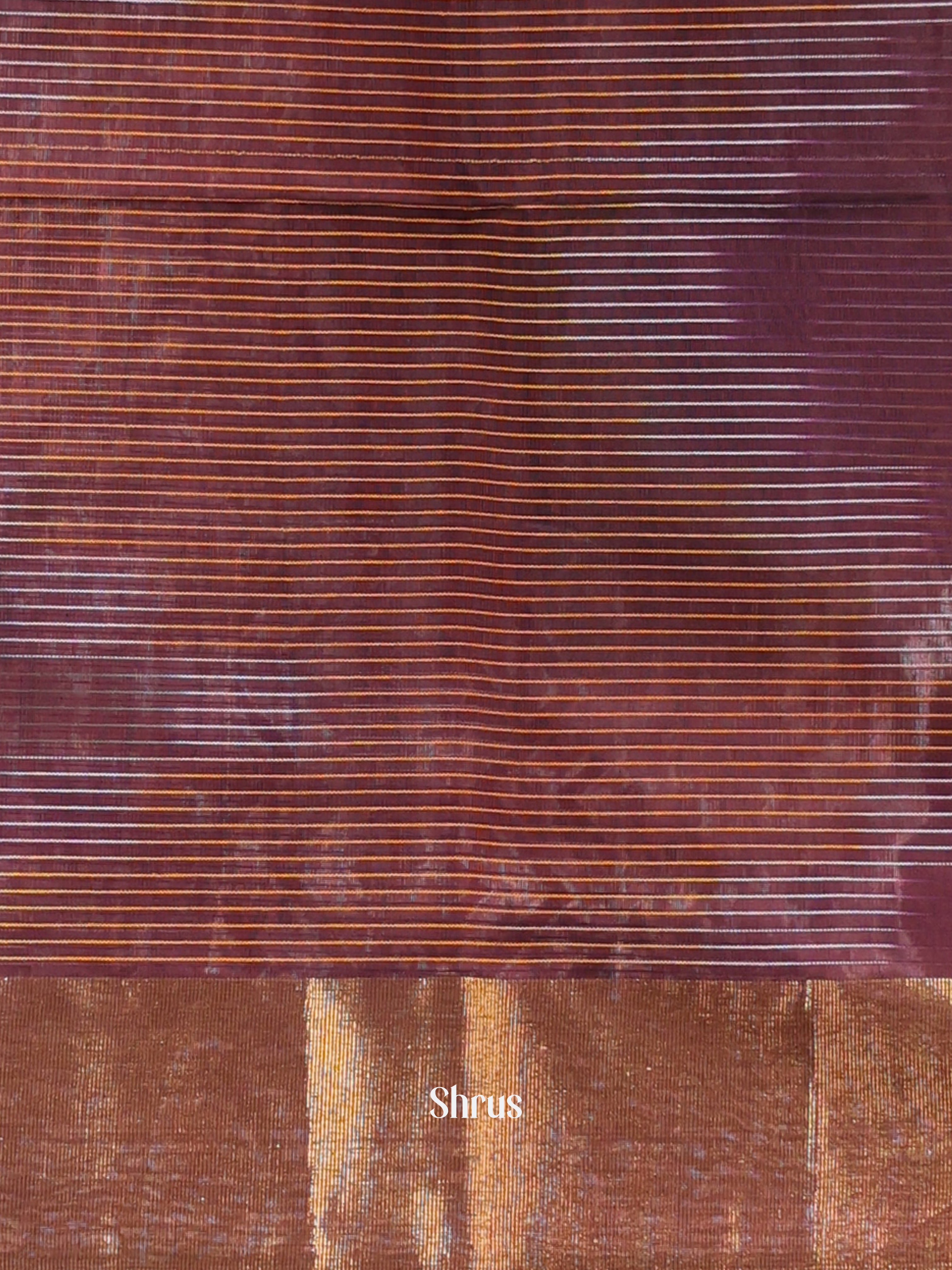 Brown - Ikkat Kora Saree - Shop on Shrus.com