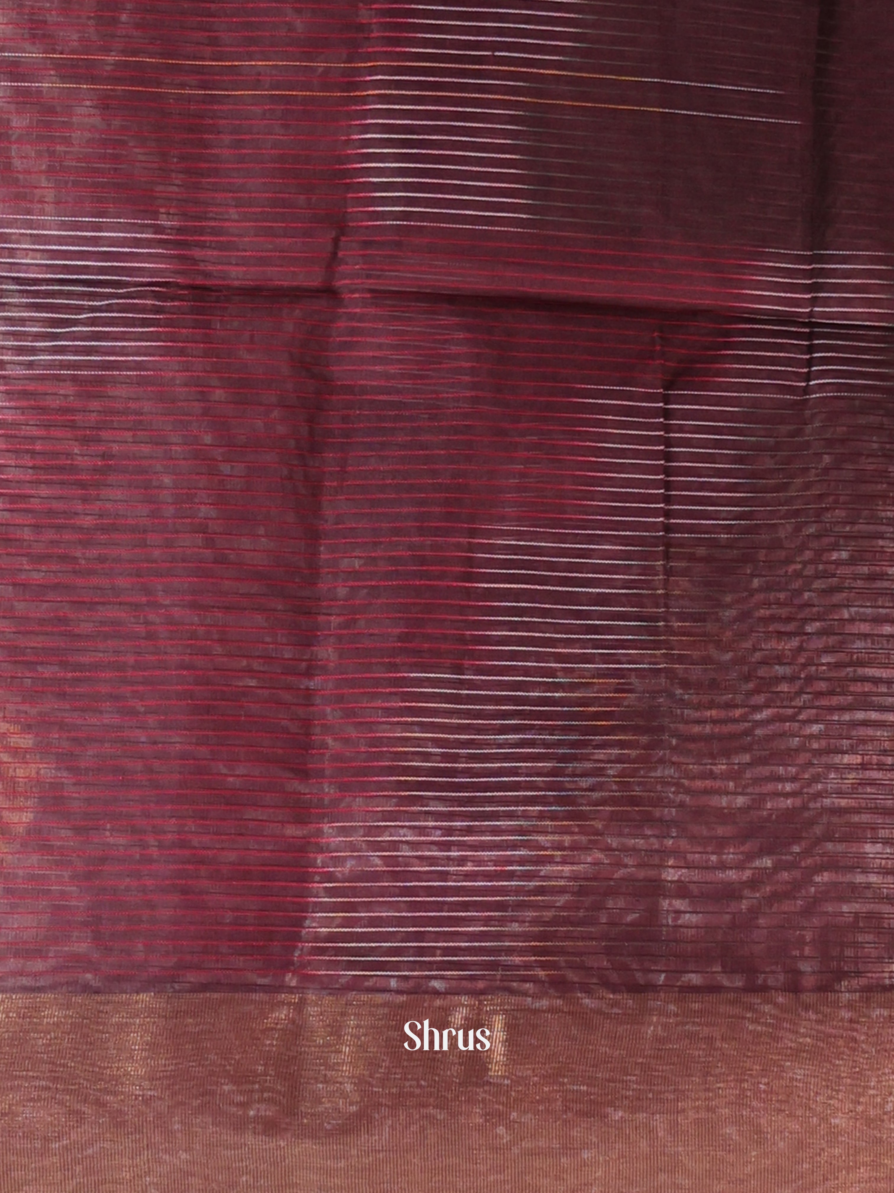 Brown - Ikkat Kora Saree - Shop on Shrus.com