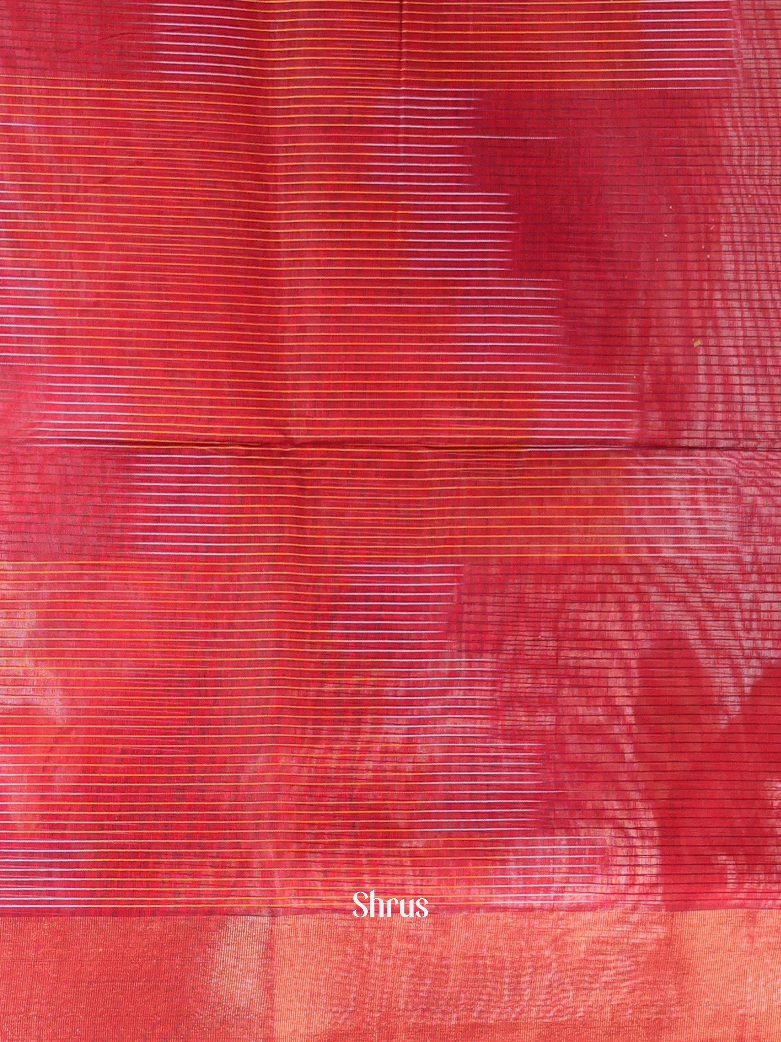 Red & Brown - Ikkat Kora Saree - Shop on Shrus.com