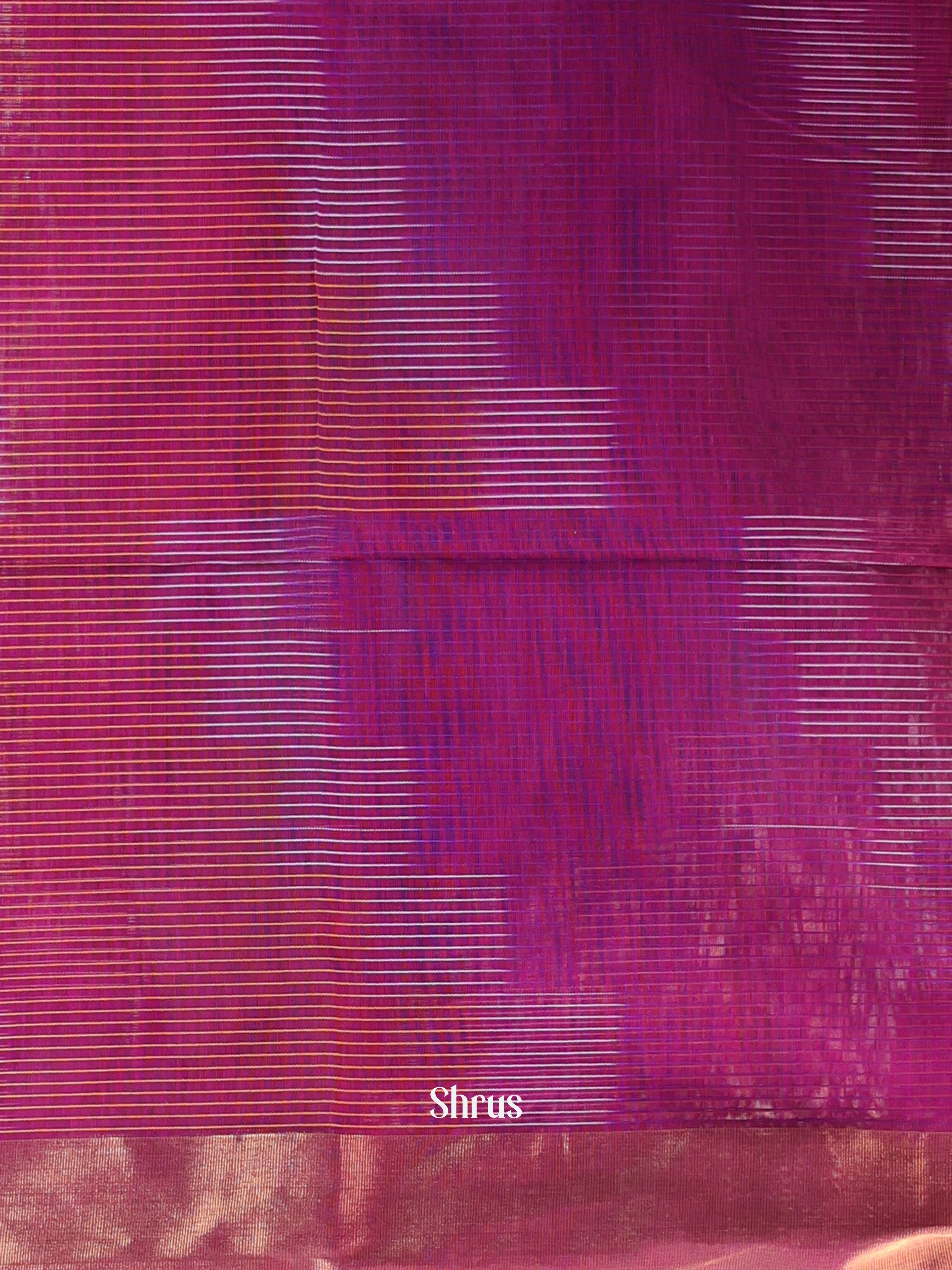Purple - Ikkat Kora Saree - Shop on Shrus.com
