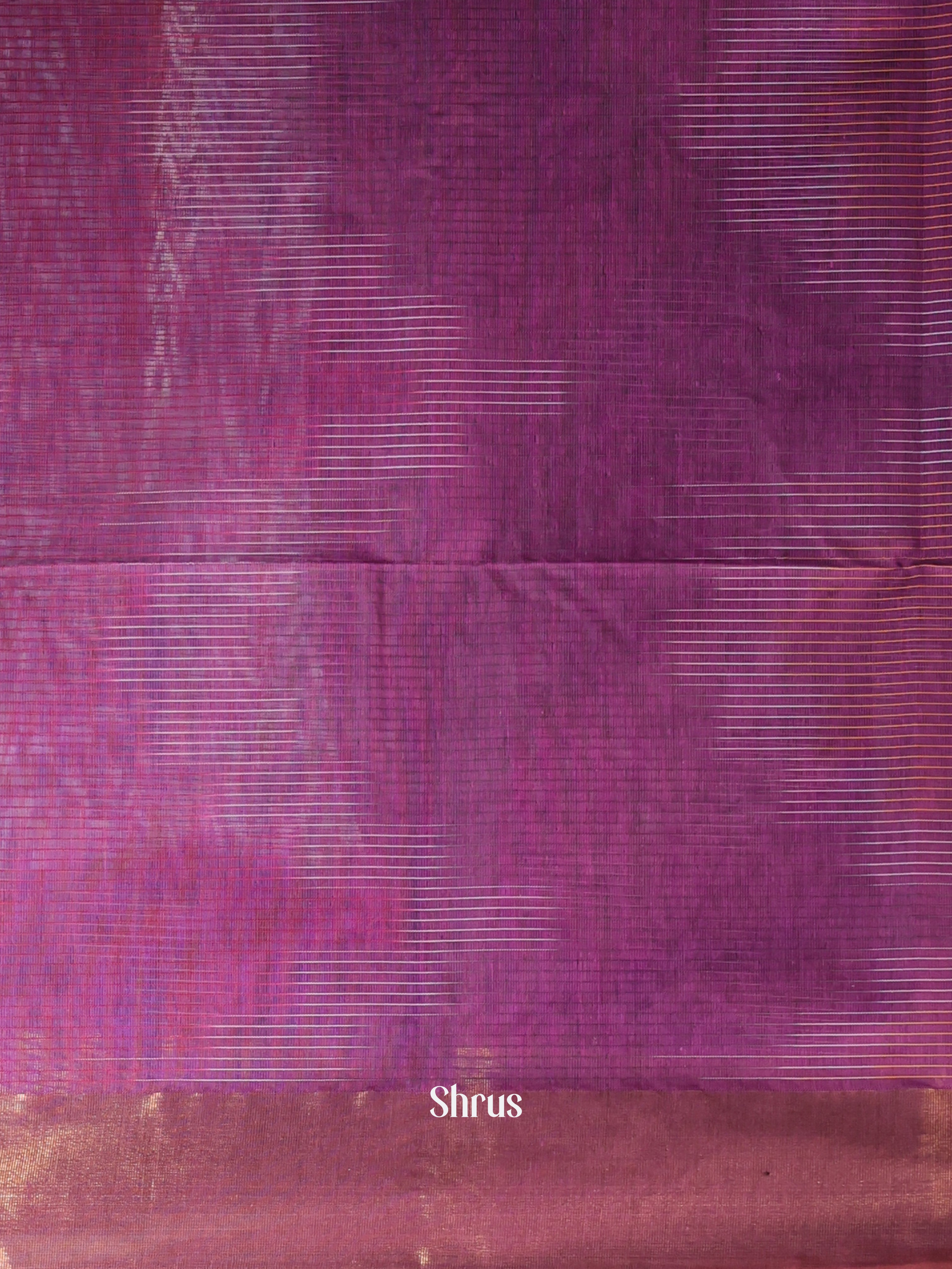 Purple & Brown - Ikkat Kora Saree - Shop on Shrus.com