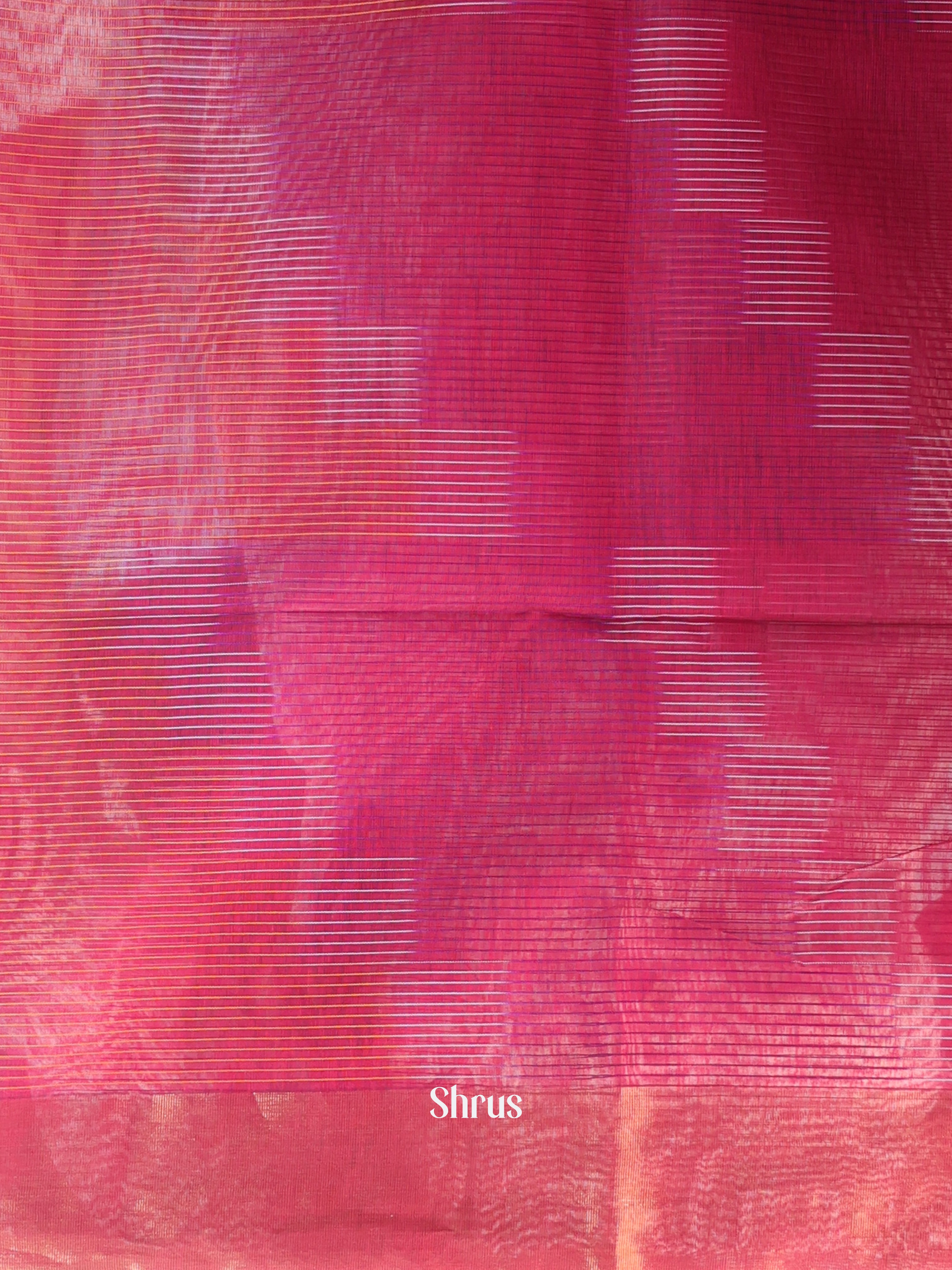 Pink & Brown - Ikkat Kora Saree - Shop on Shrus.com