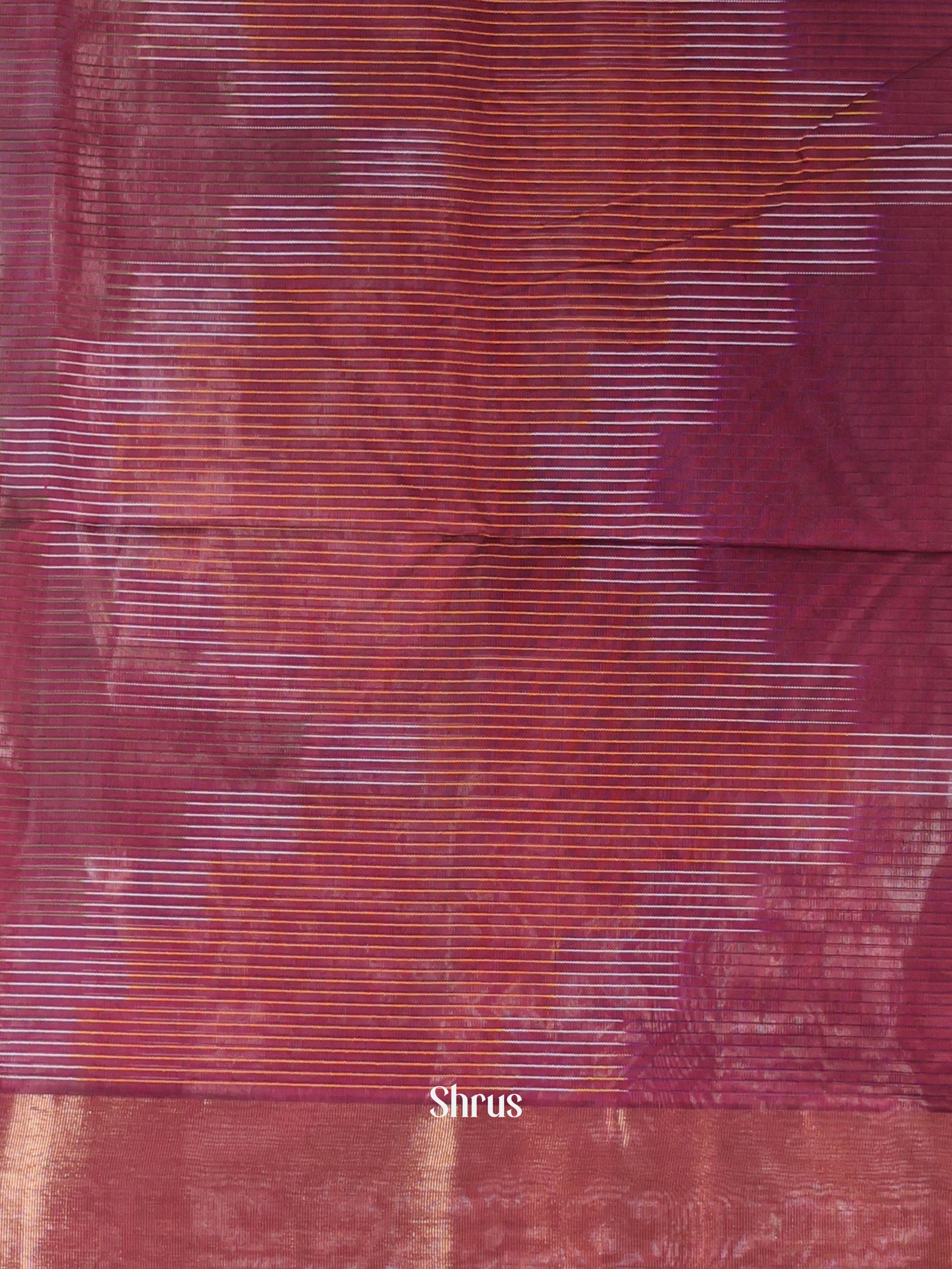 Brown - Ikkat Kora Saree - Shop on Shrus.com