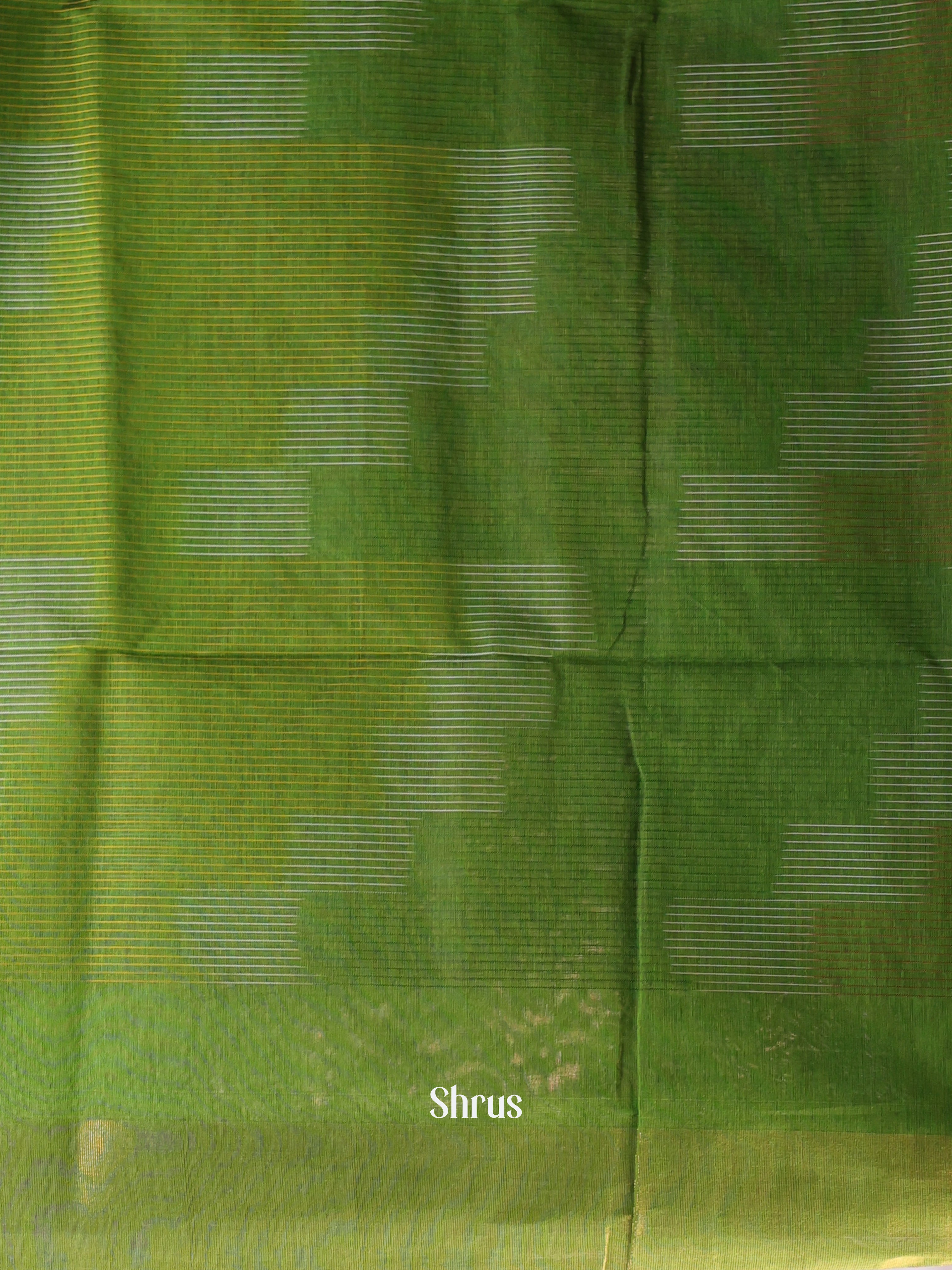 Green - Ikkat Kora Saree - Shop on Shrus.com