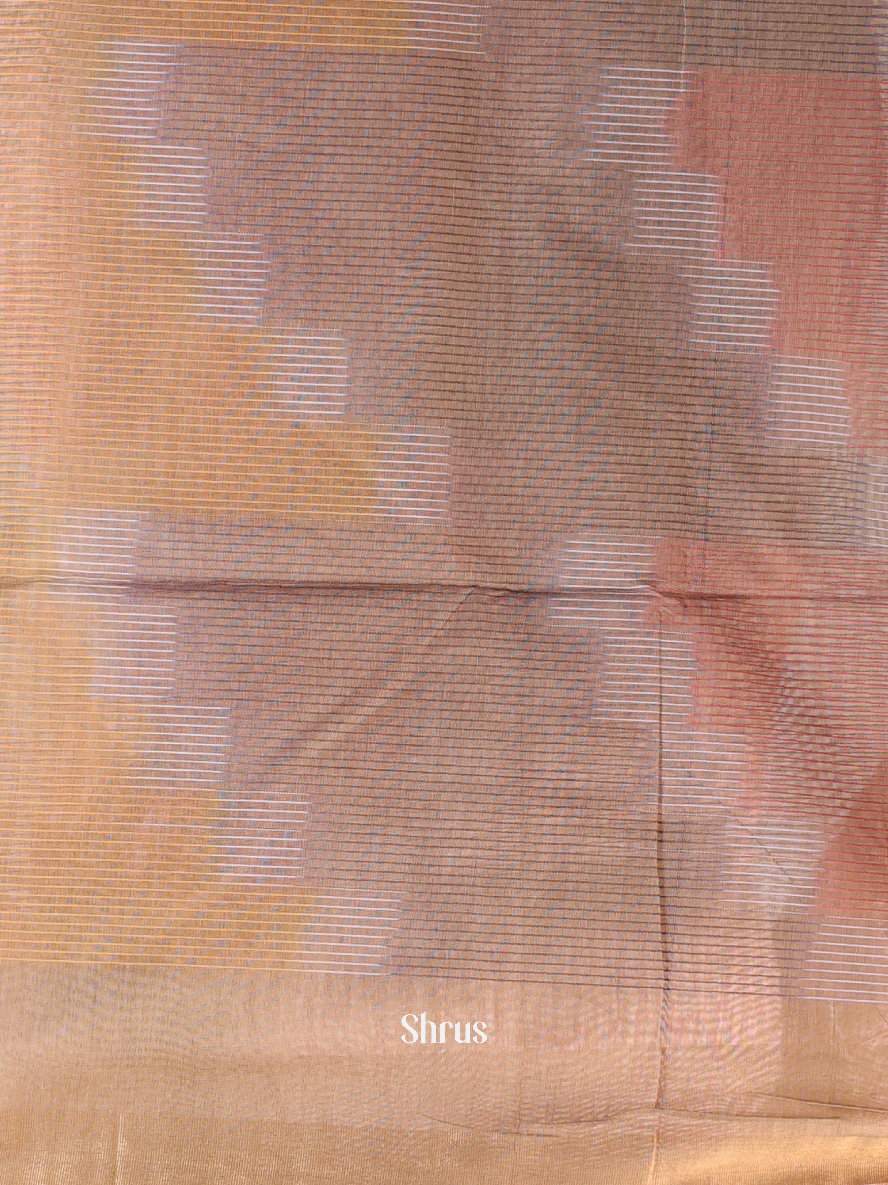 Beige - Ikkat Kora Saree - Shop on Shrus.com