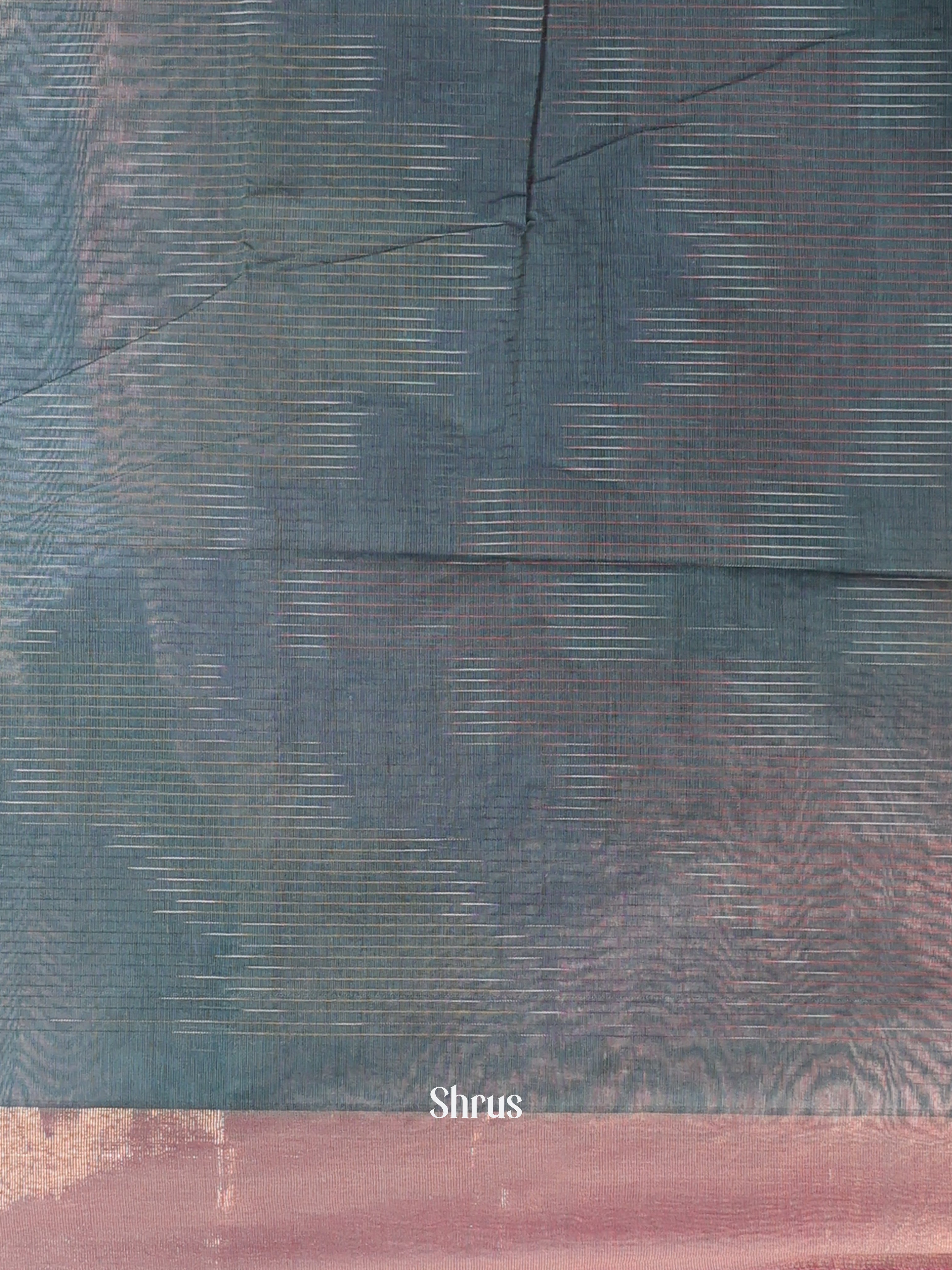 Peacock Green- Ikkat Kora Saree - Shop on Shrus.com