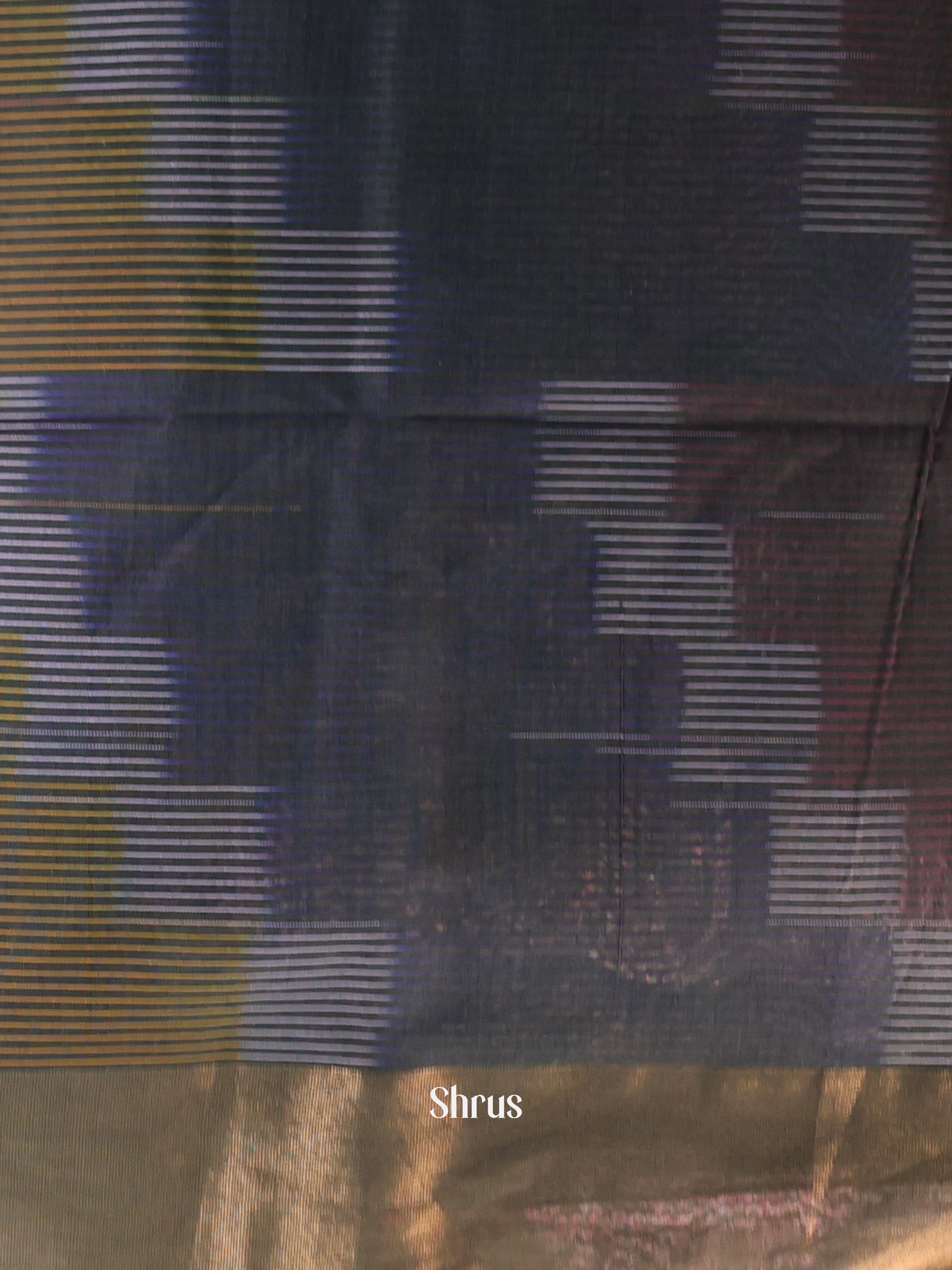 Violet & Green- Ikkat Kora Saree - Shop on Shrus.com