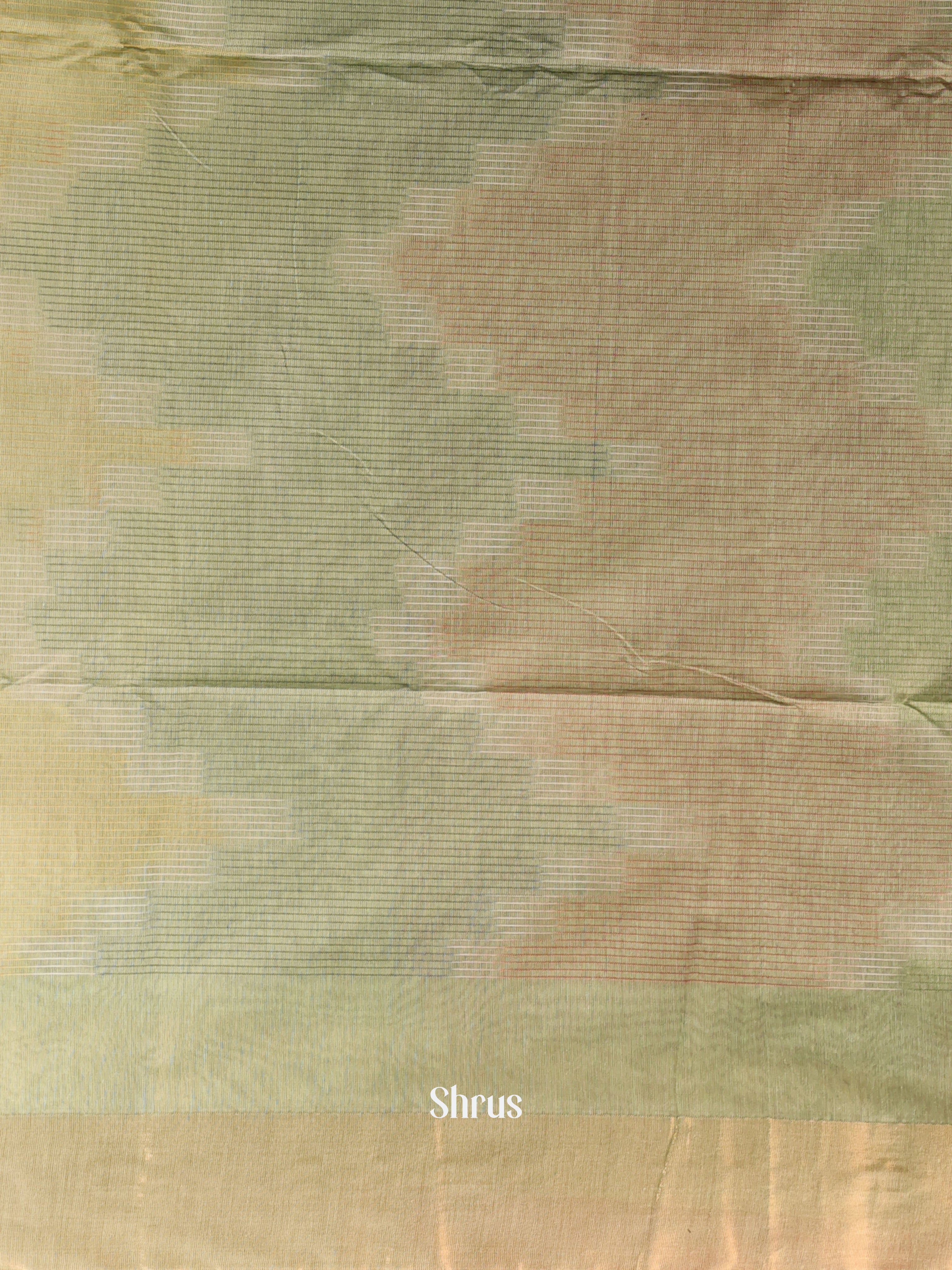 Lite Green- Ikkat Kora Saree - Shop on Shrus.com