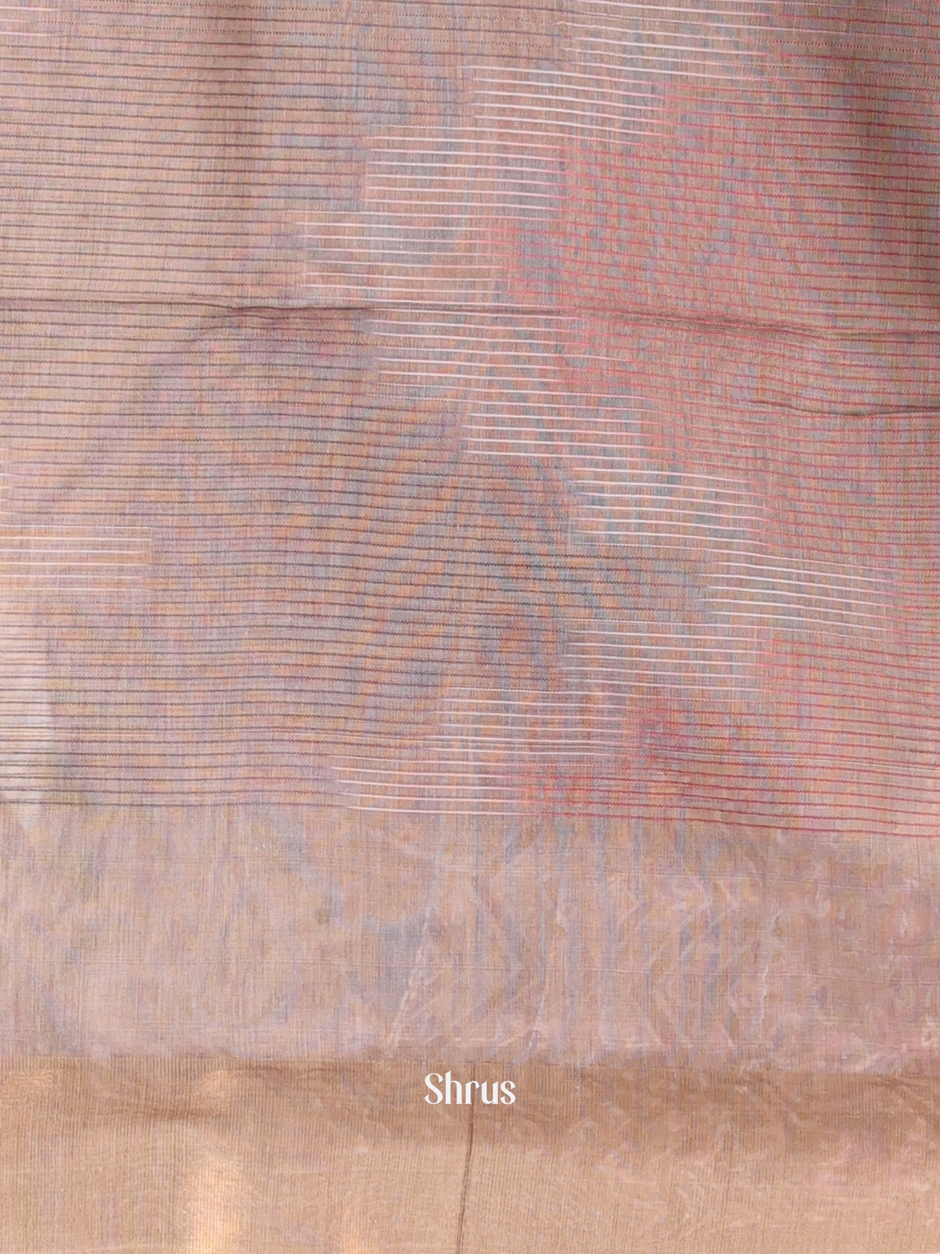 Grey - Ikkat Kora Saree - Shop on Shrus.com