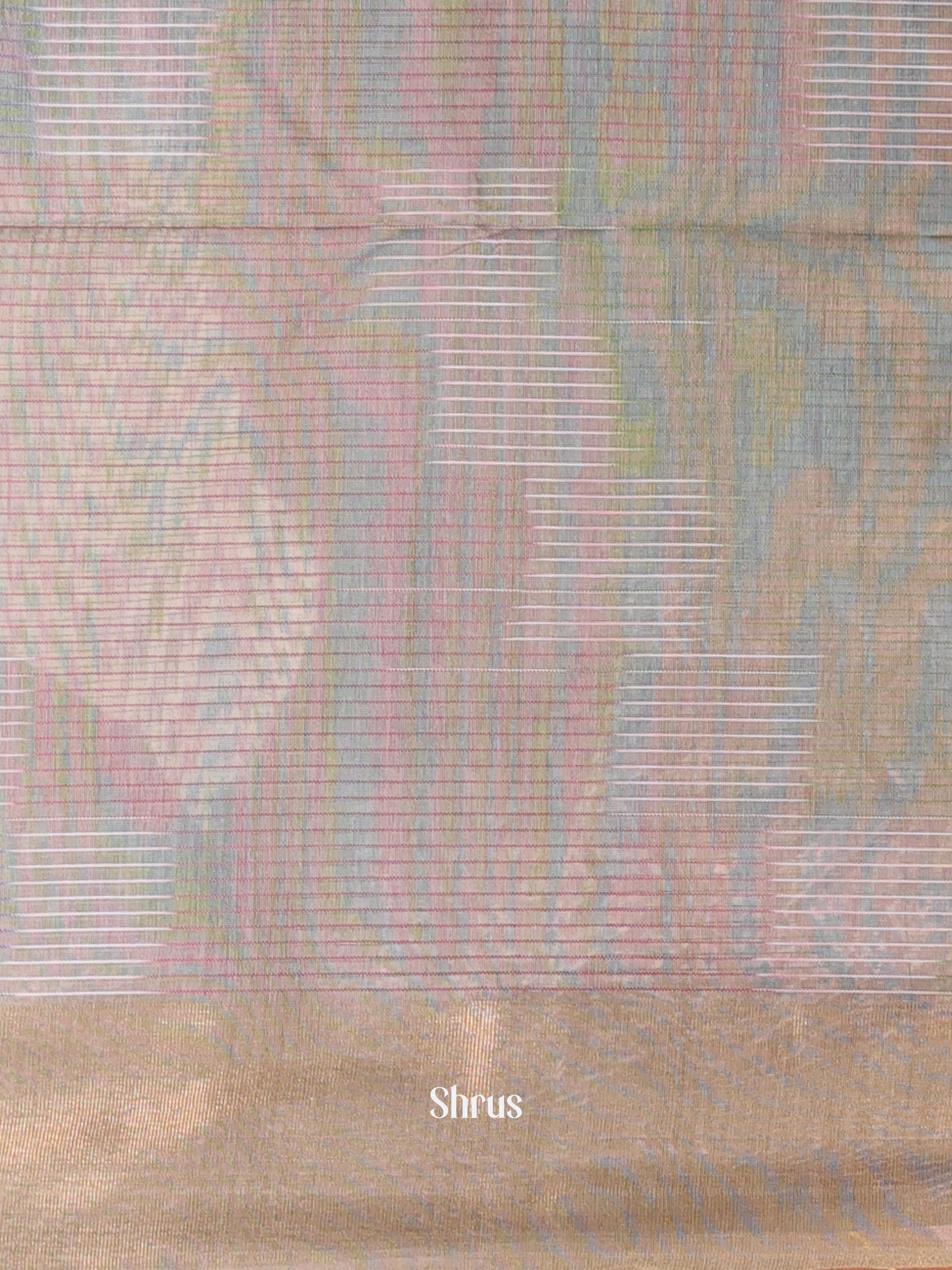 Green & Brown - Ikkat Kora Saree - Shop on Shrus.com
