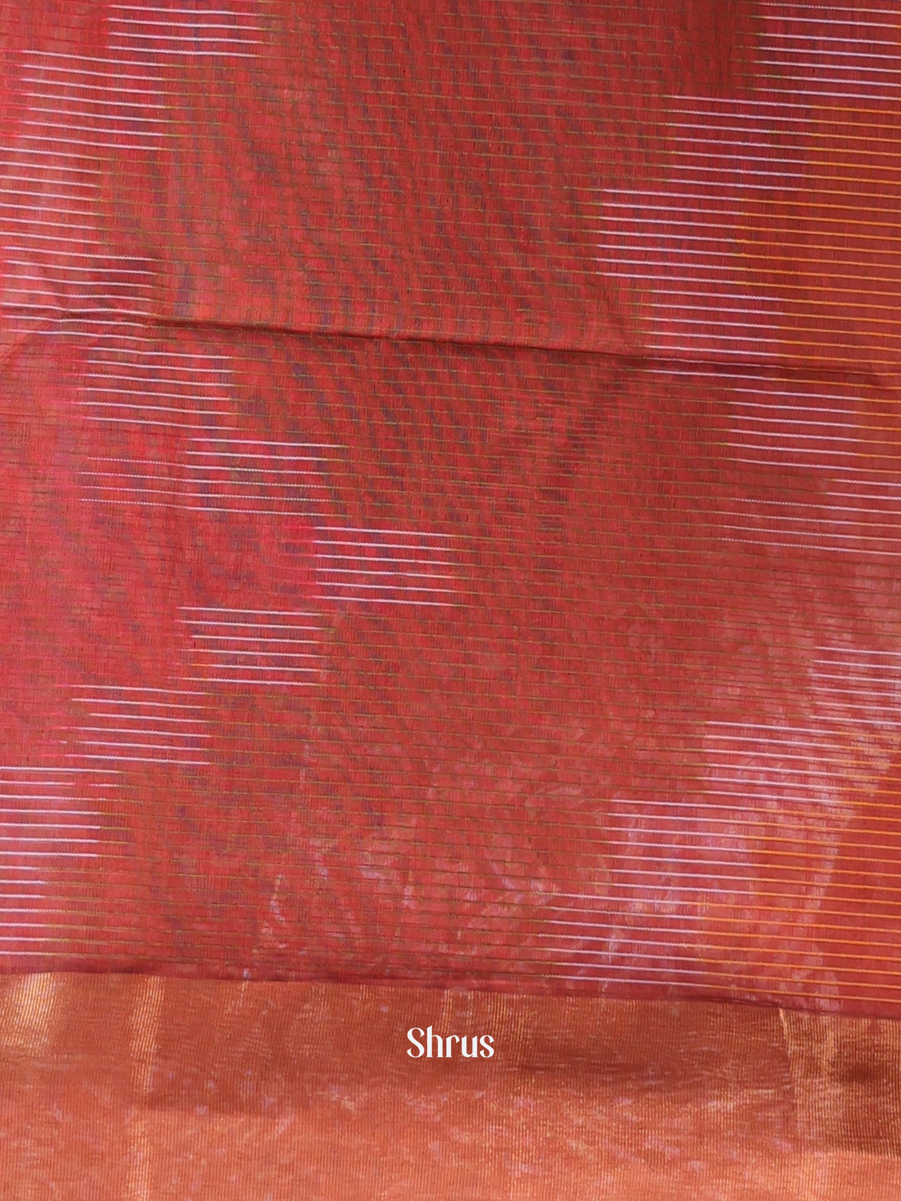 Brown - Ikkat Kora Saree - Shop on Shrus.com